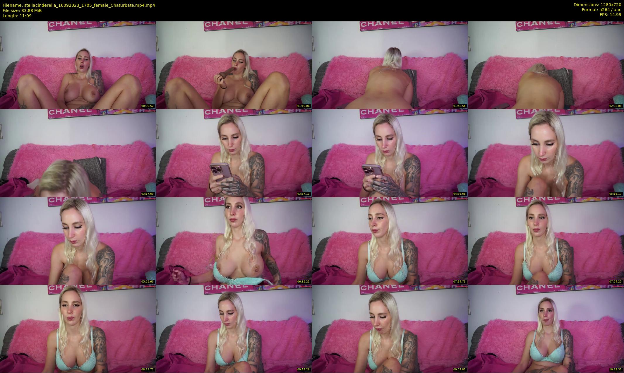 stellacinderella — 12 minute Chaturbate female cam show recording, 720p, Sep 16, 2023