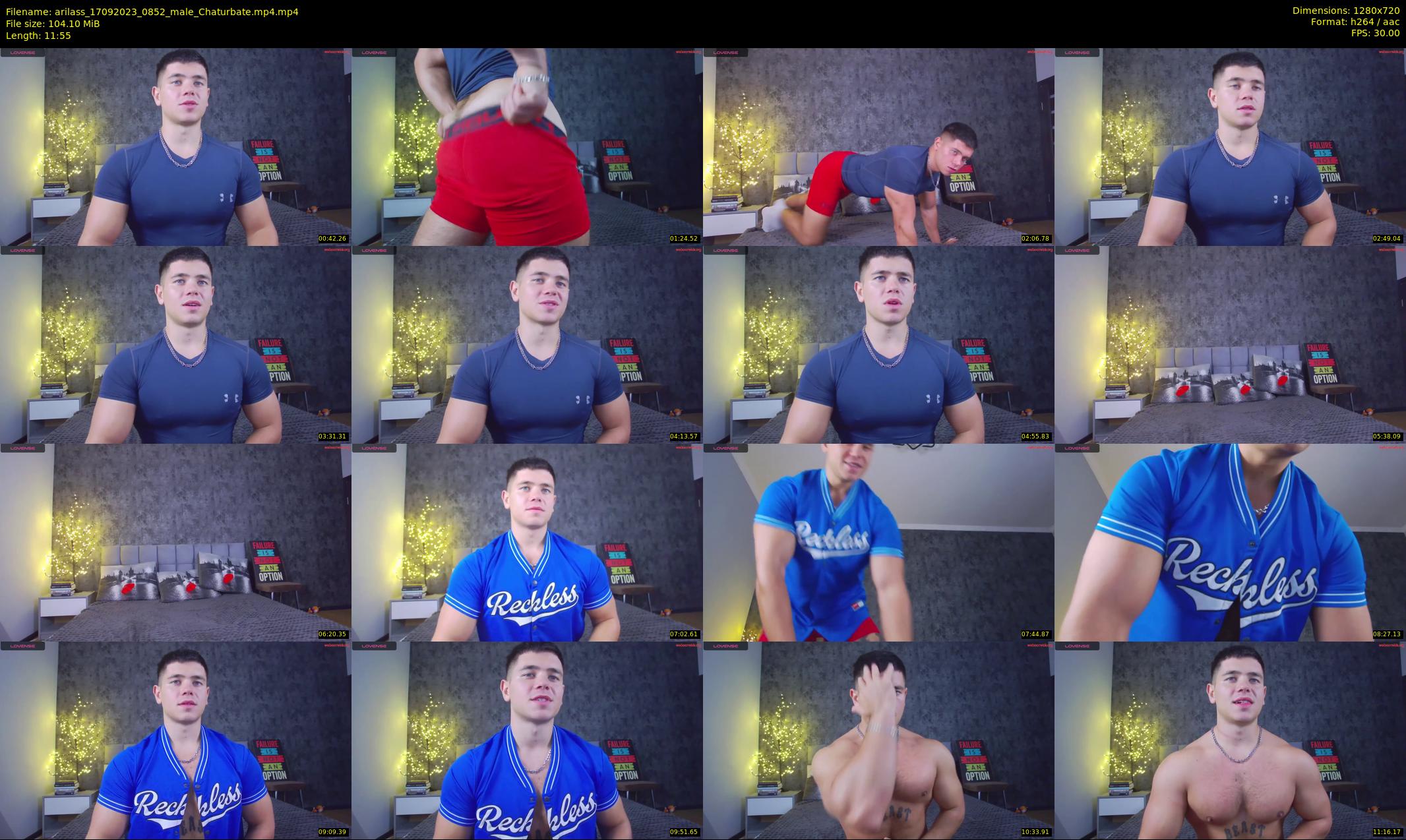 arilass — 12 minute Chaturbate male cam show recording, 720p, Sep 17, 2023