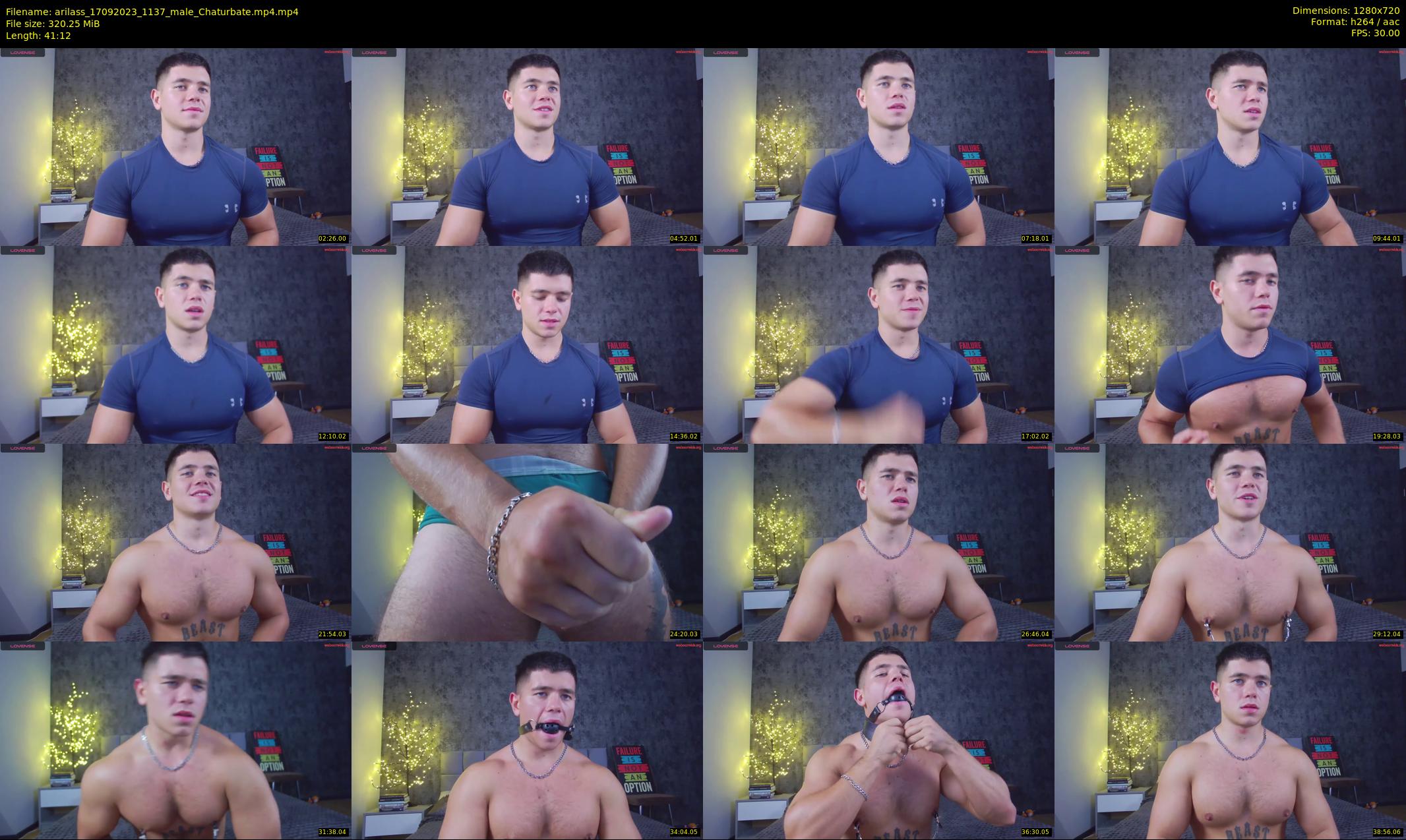 arilass — 42 minute Chaturbate male cam show recording, 720p, Sep 17, 2023