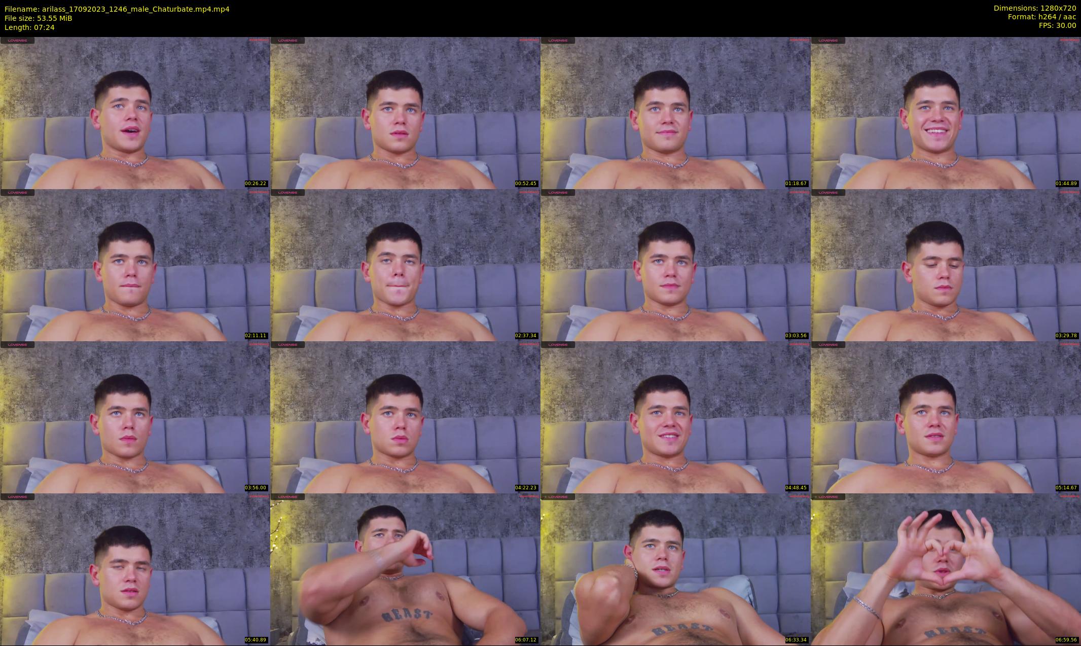 arilass — 8 minute Chaturbate male cam show recording, 720p, Sep 17, 2023