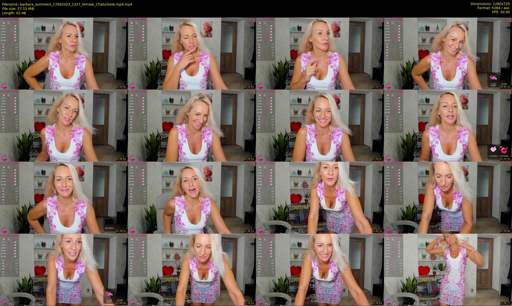 barbara_summers — 3 minute Chaturbate female cam show recording, 720p, Sep 17, 2023