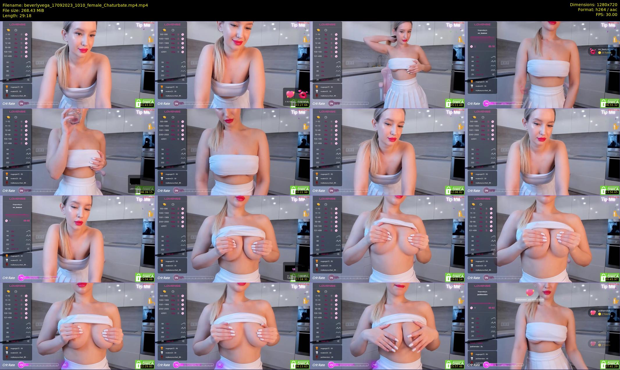 beverlyvega — 30 minute Chaturbate couple cam show recording, 720p, Sep 17, 2023