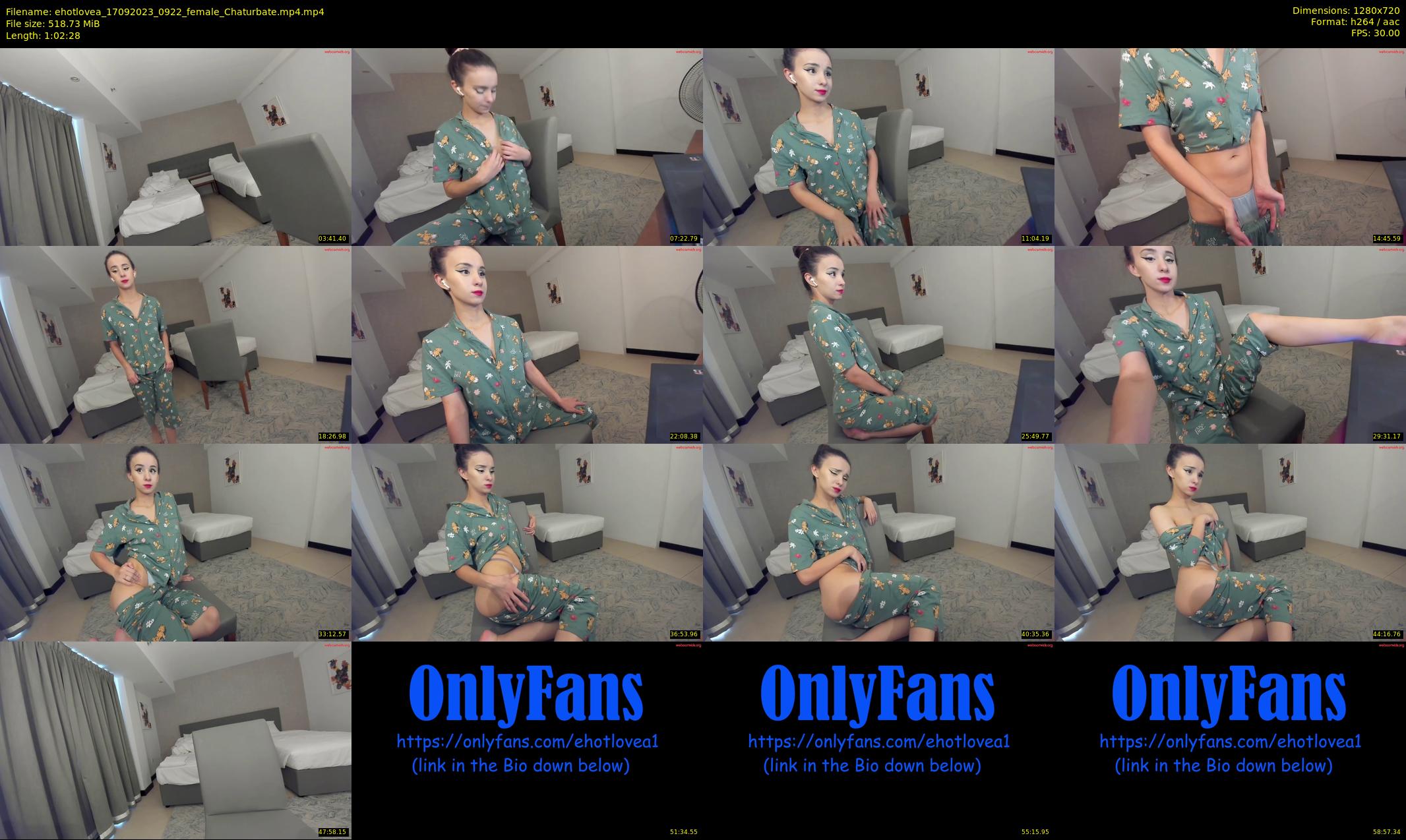 ehotlovea — 63 minute Chaturbate female cam show recording, 720p, Sep 17, 2023