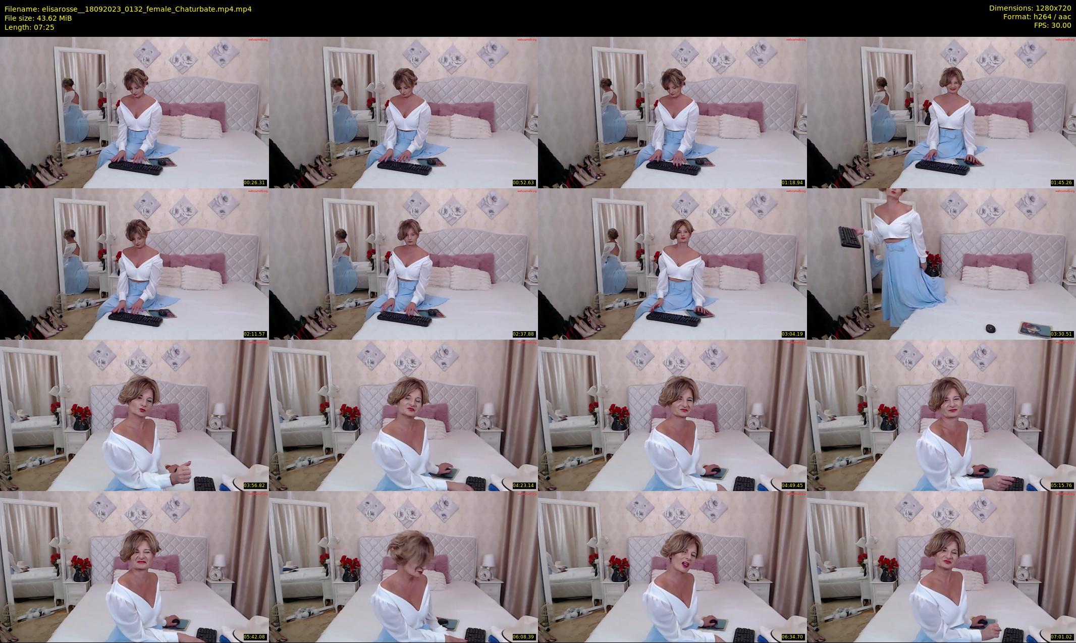 elisarosse_ — 8 minute Chaturbate female cam show recording, 720p, Sep 18, 2023