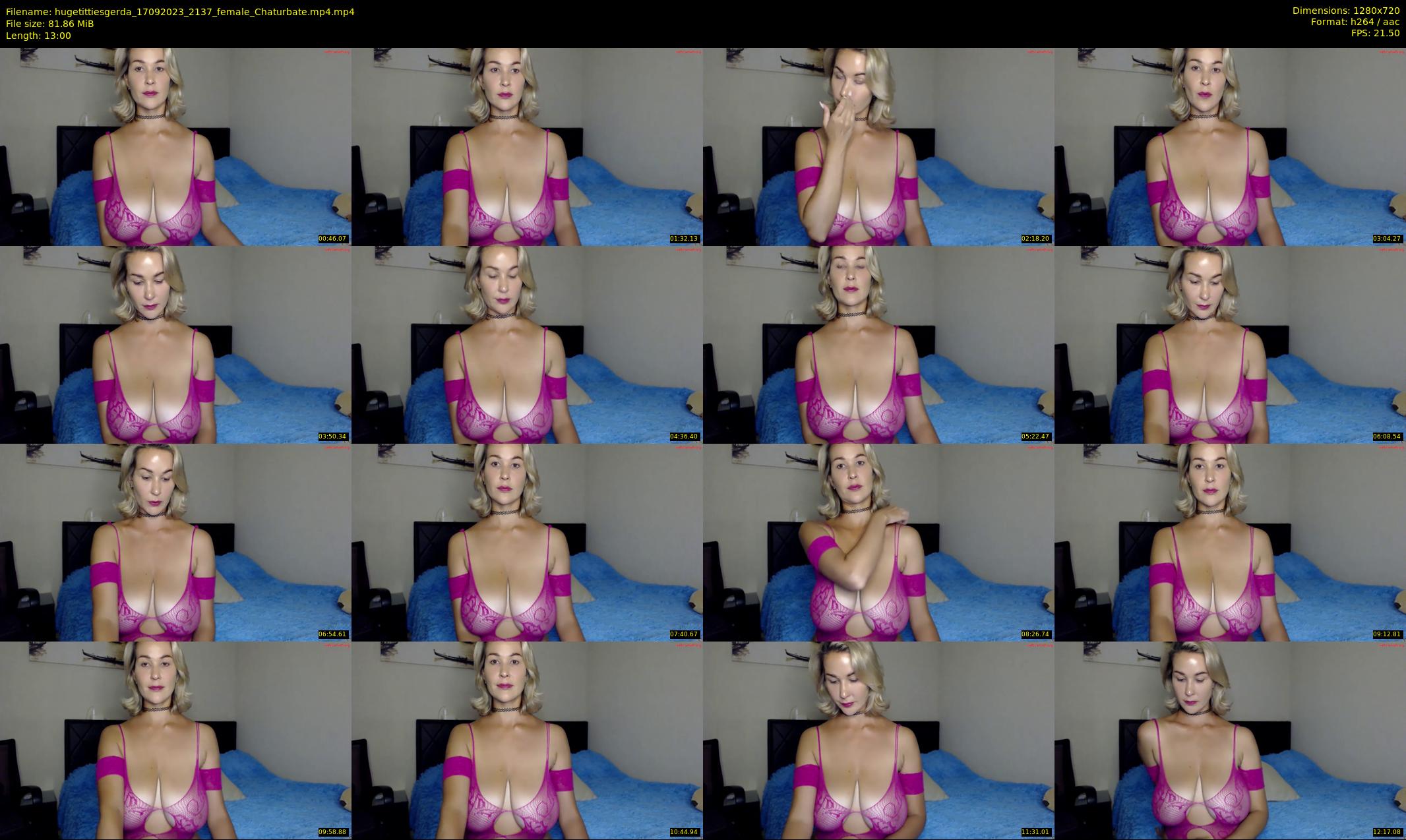 hugetittiesgerda — 13 minute Chaturbate female cam show recording, 720p, Sep 17, 2023