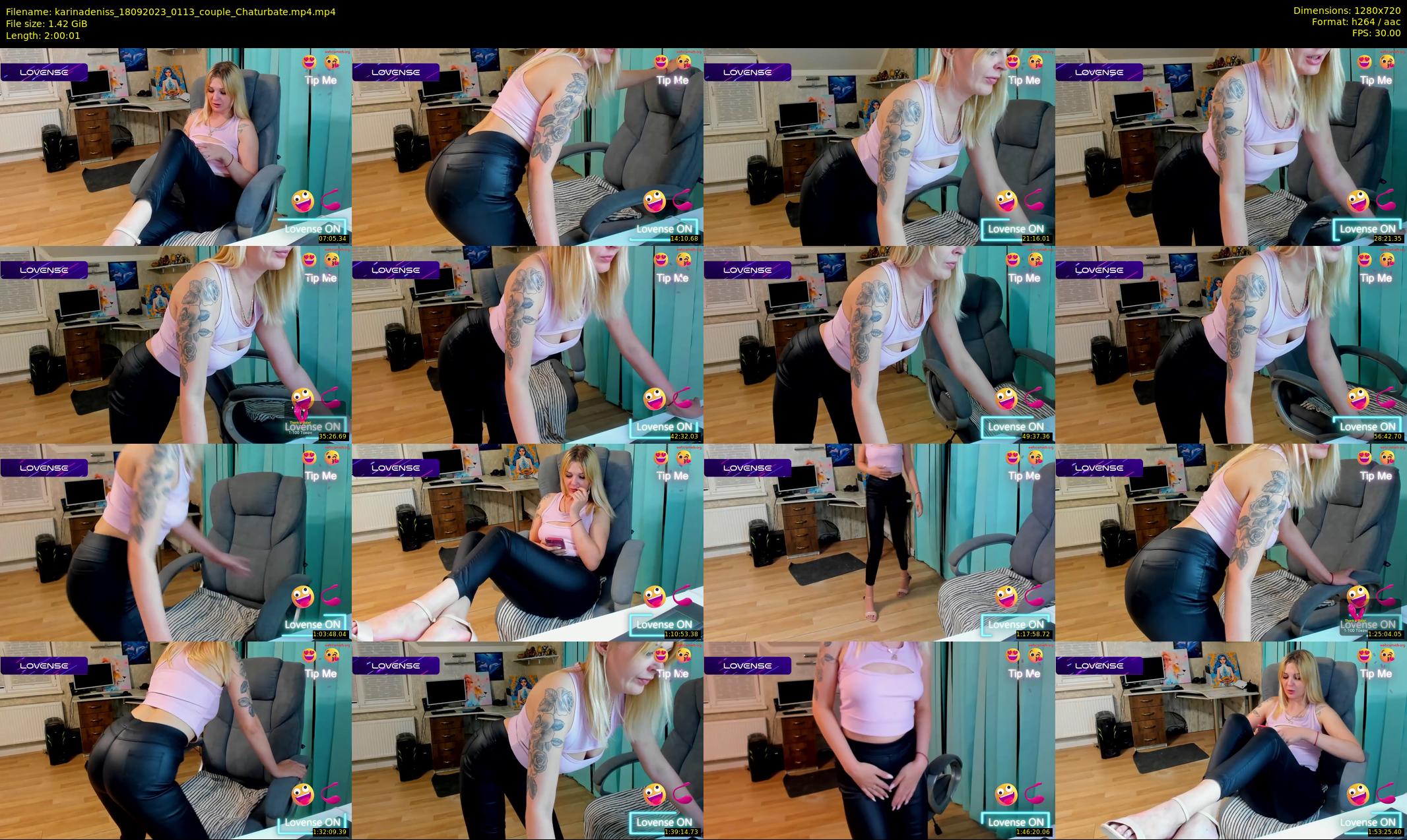 karinadeniss — 121 minute Chaturbate couple cam show recording, 720p, Sep 18, 2023