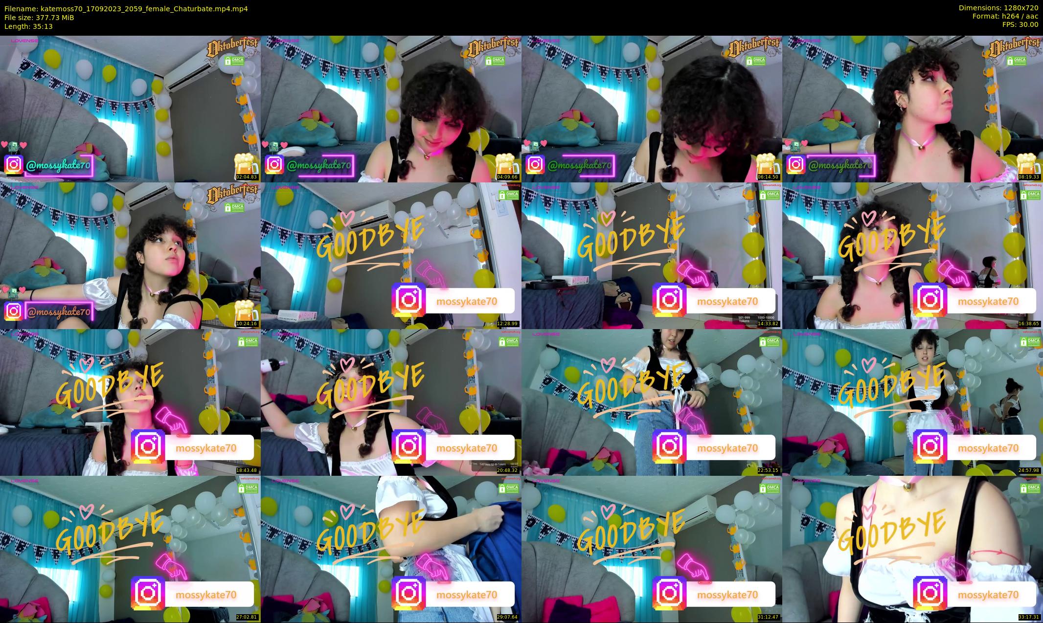 katemoss70 — 36 minute Chaturbate female cam show recording, 720p, Sep 17, 2023