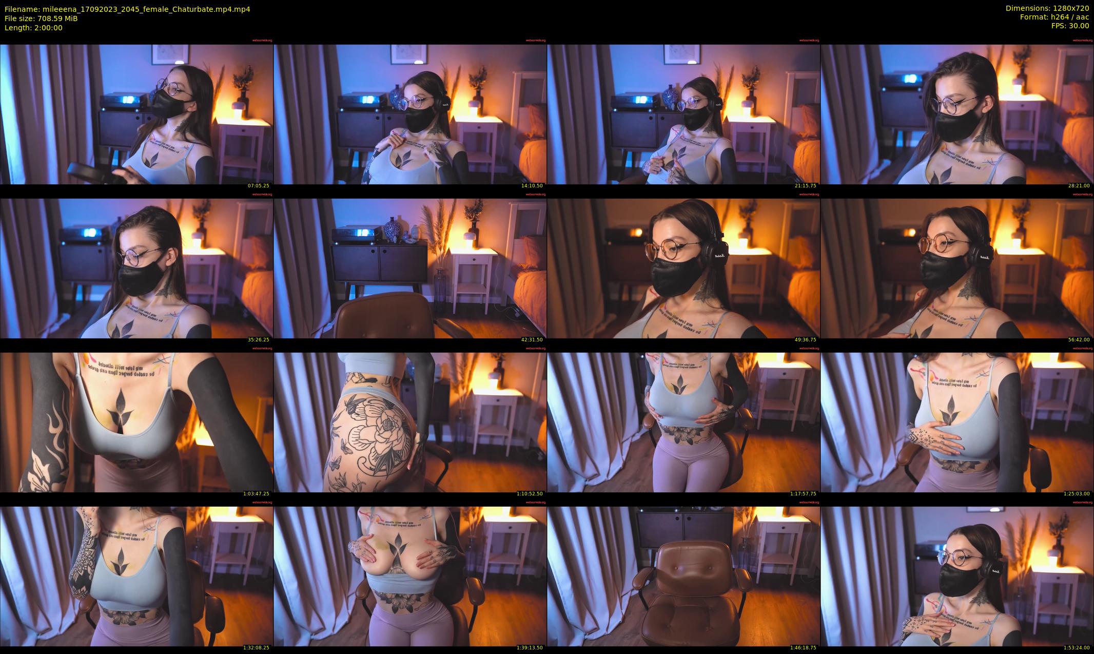 mileeena — 120 minute Chaturbate female cam show recording, 720p, Sep 17, 2023