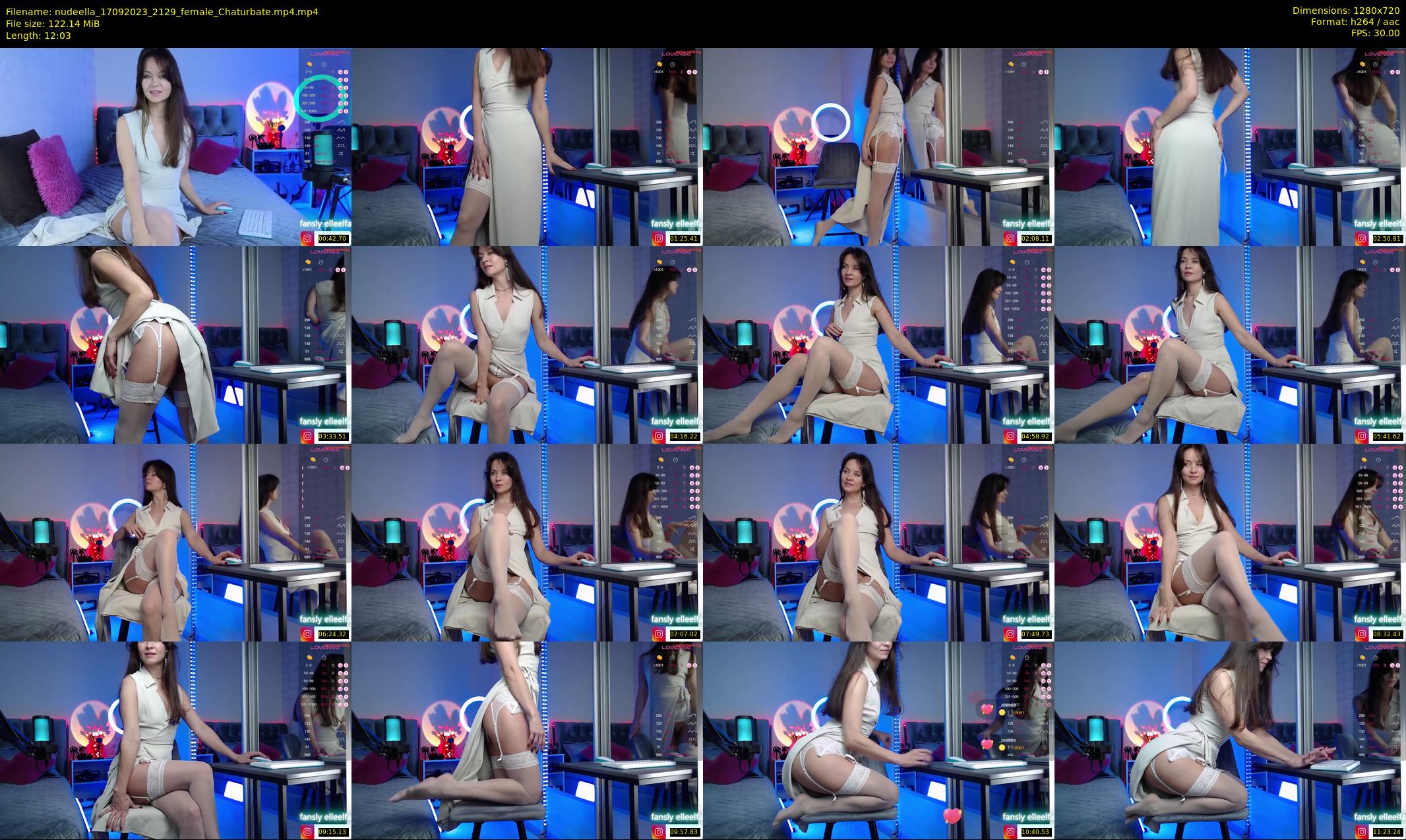 nudeella — 13 minute Chaturbate female cam show recording, 720p, Sep 17, 2023