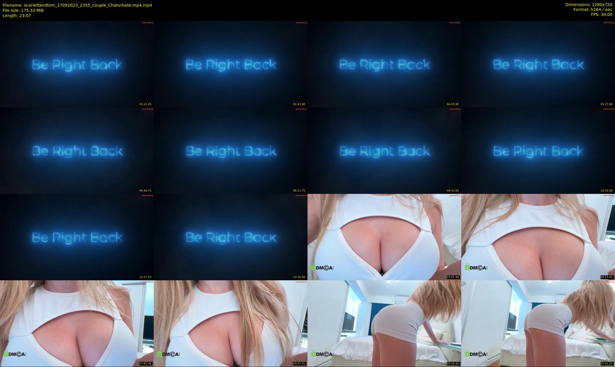 scarlettandtom — 24 minute Chaturbate couple cam show recording, 720p, Sep 17, 2023