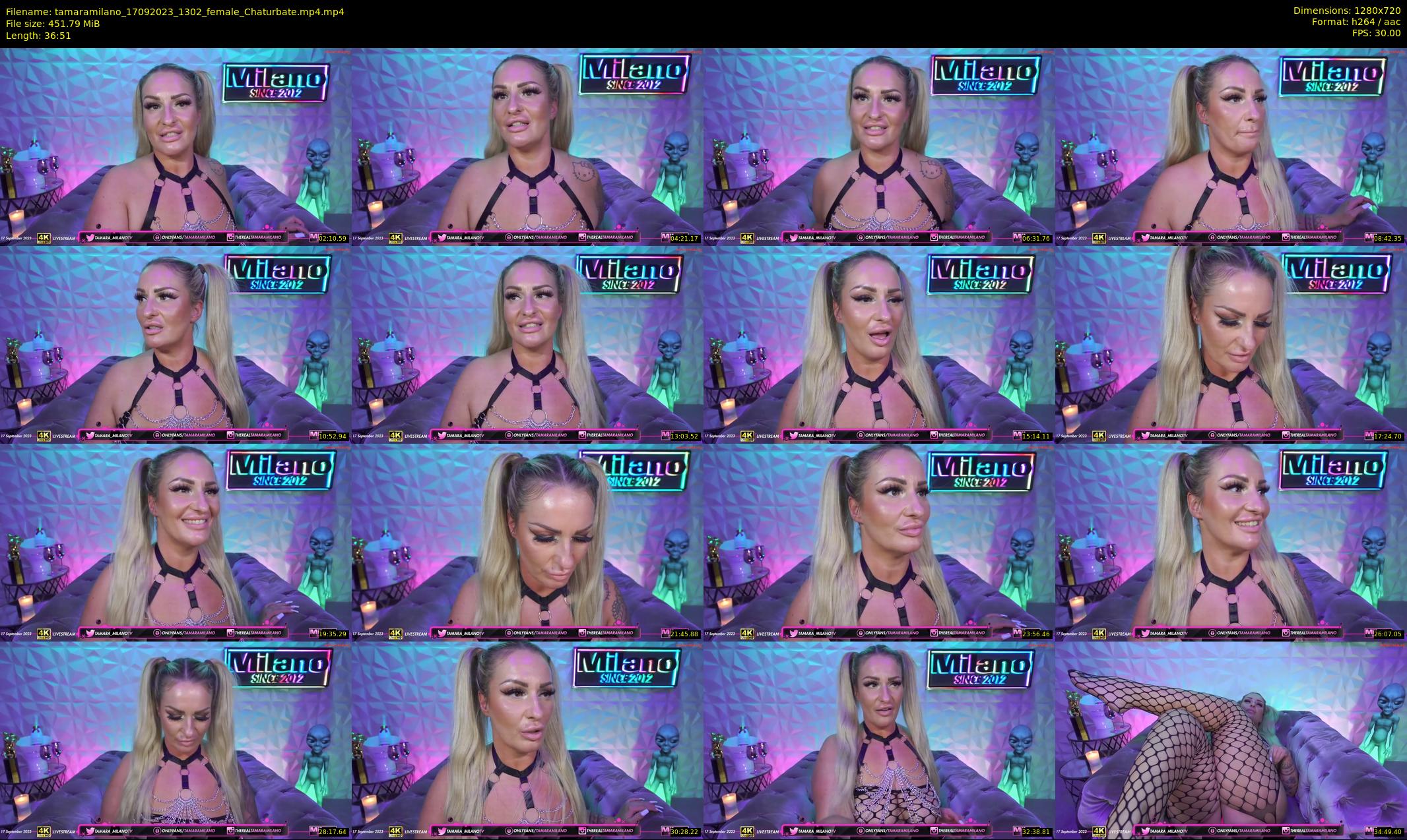 tamaramilano — 37 minute Chaturbate female cam show recording, 720p, Sep 17, 2023