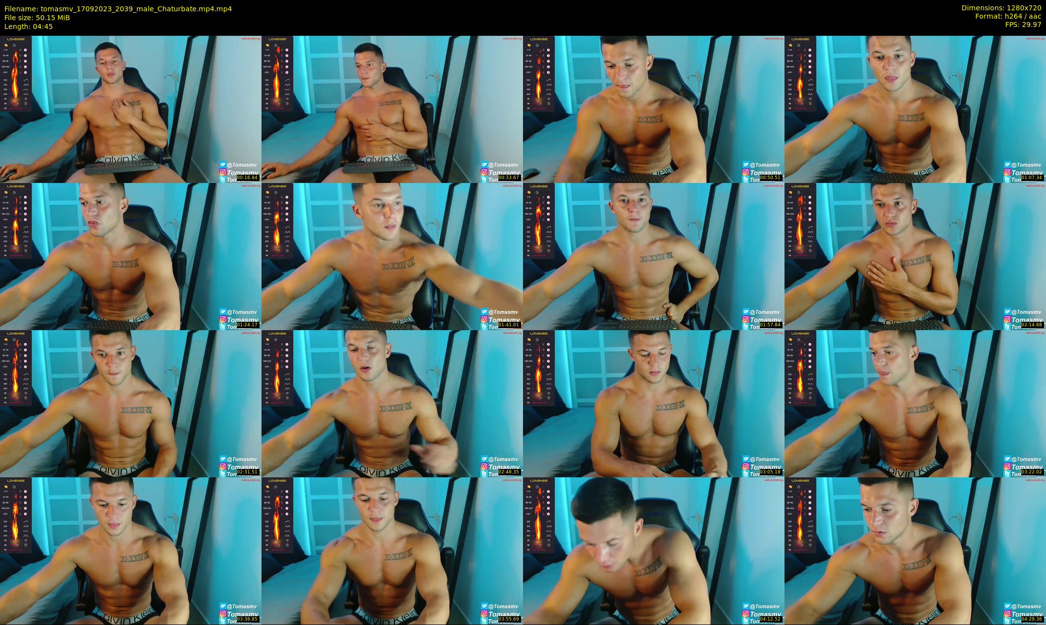 tomasmv — 5 minute Chaturbate male cam show recording, 720p, Sep 17, 2023