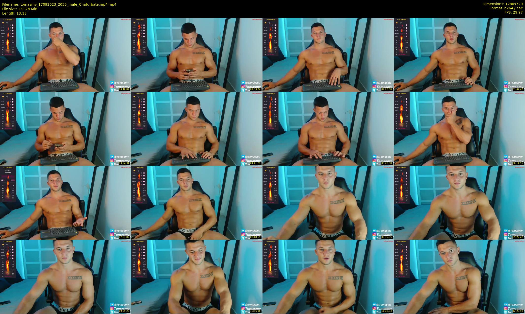tomasmv — 14 minute Chaturbate male cam show recording, 720p, Sep 17, 2023