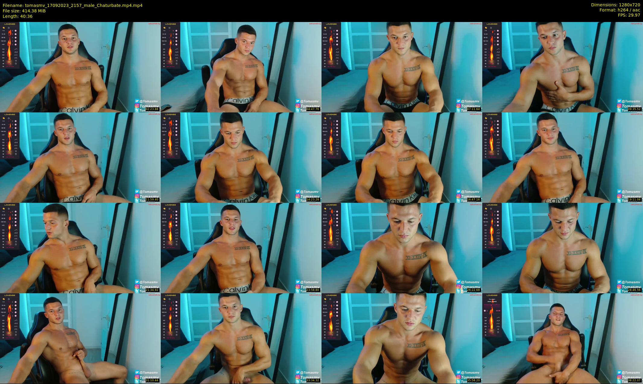 tomasmv — 41 minute Chaturbate male cam show recording, 720p, Sep 17, 2023