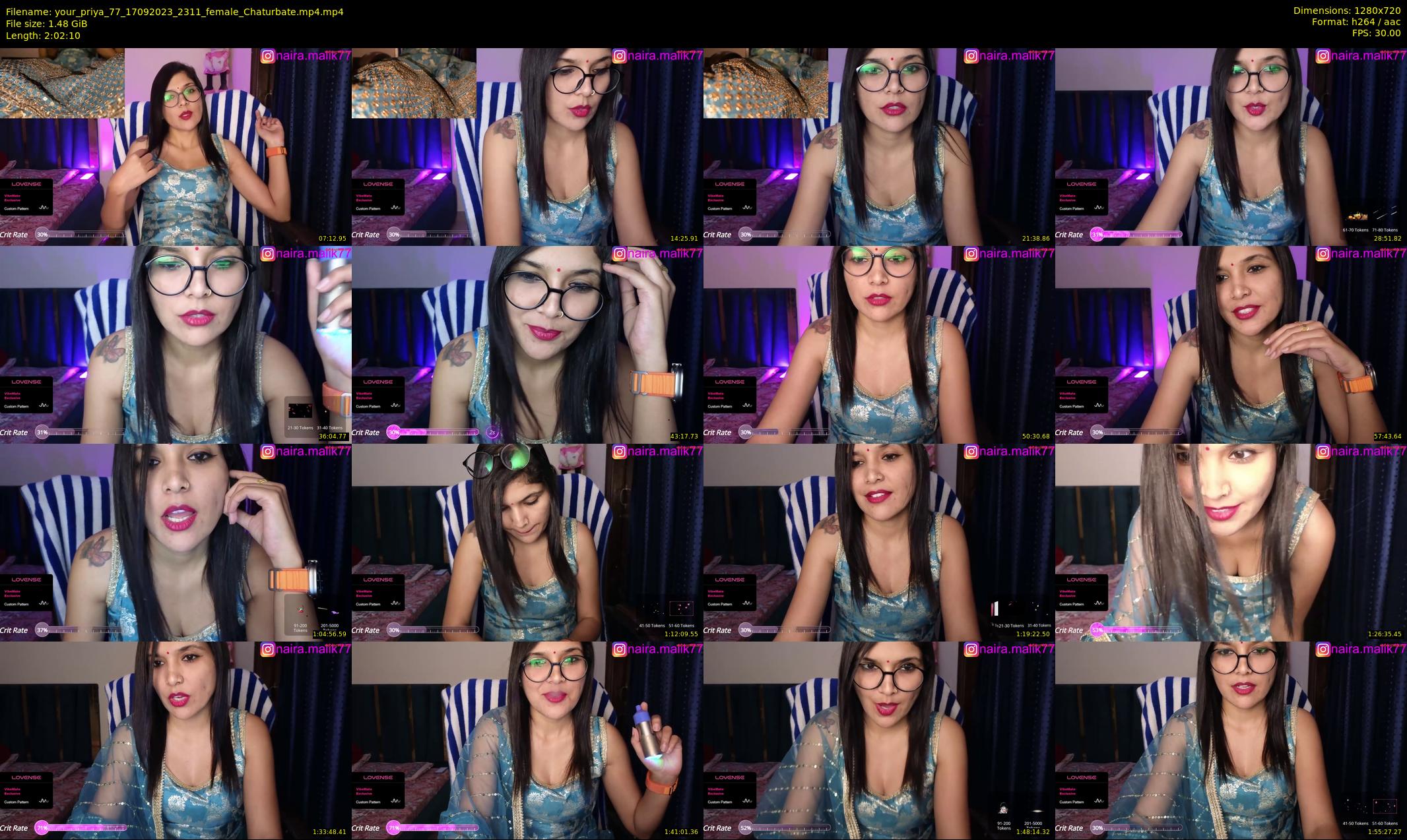 your_priya_77 — 123 minute Chaturbate female cam show recording, 720p, Sep 17, 2023