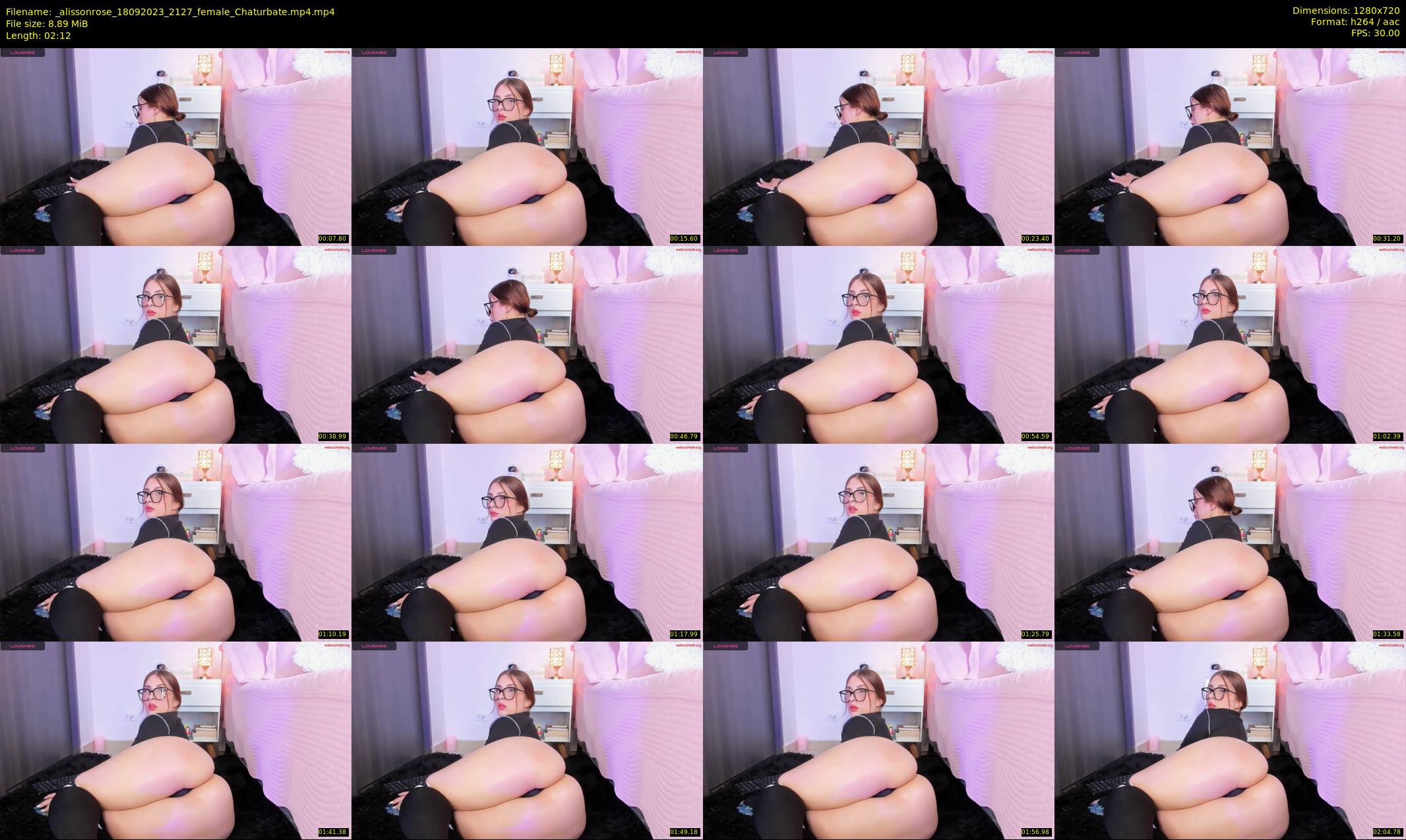 _alissonrose — 3 minute Chaturbate female cam show recording, 720p, Sep 18, 2023
