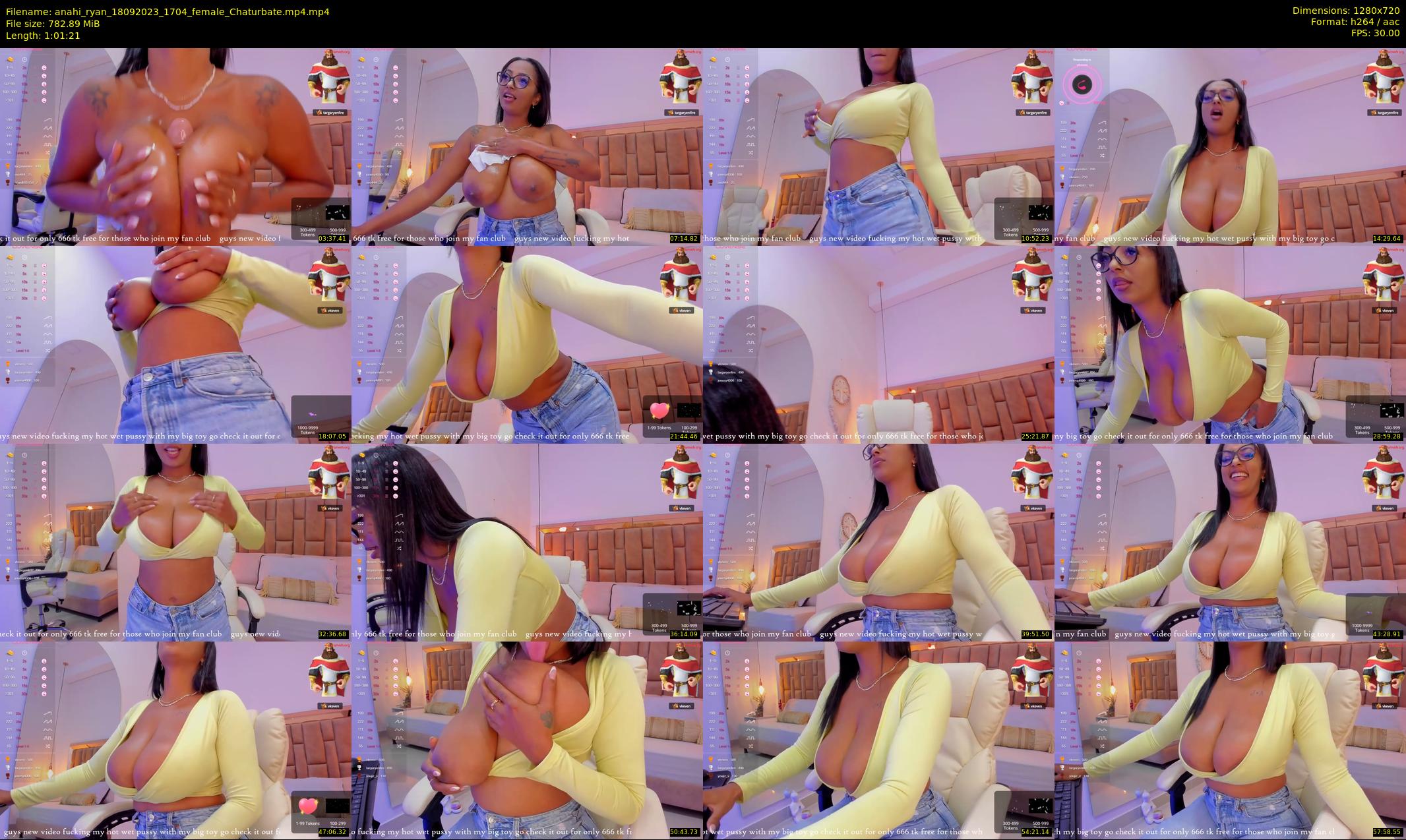 anahi_ryan — 62 minute Chaturbate female cam show recording, 720p, Sep 18, 2023