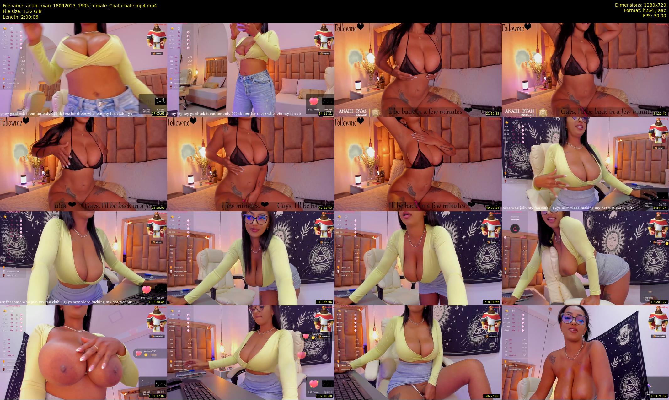 anahi_ryan — 121 minute Chaturbate female cam show recording, 720p, Sep 18, 2023