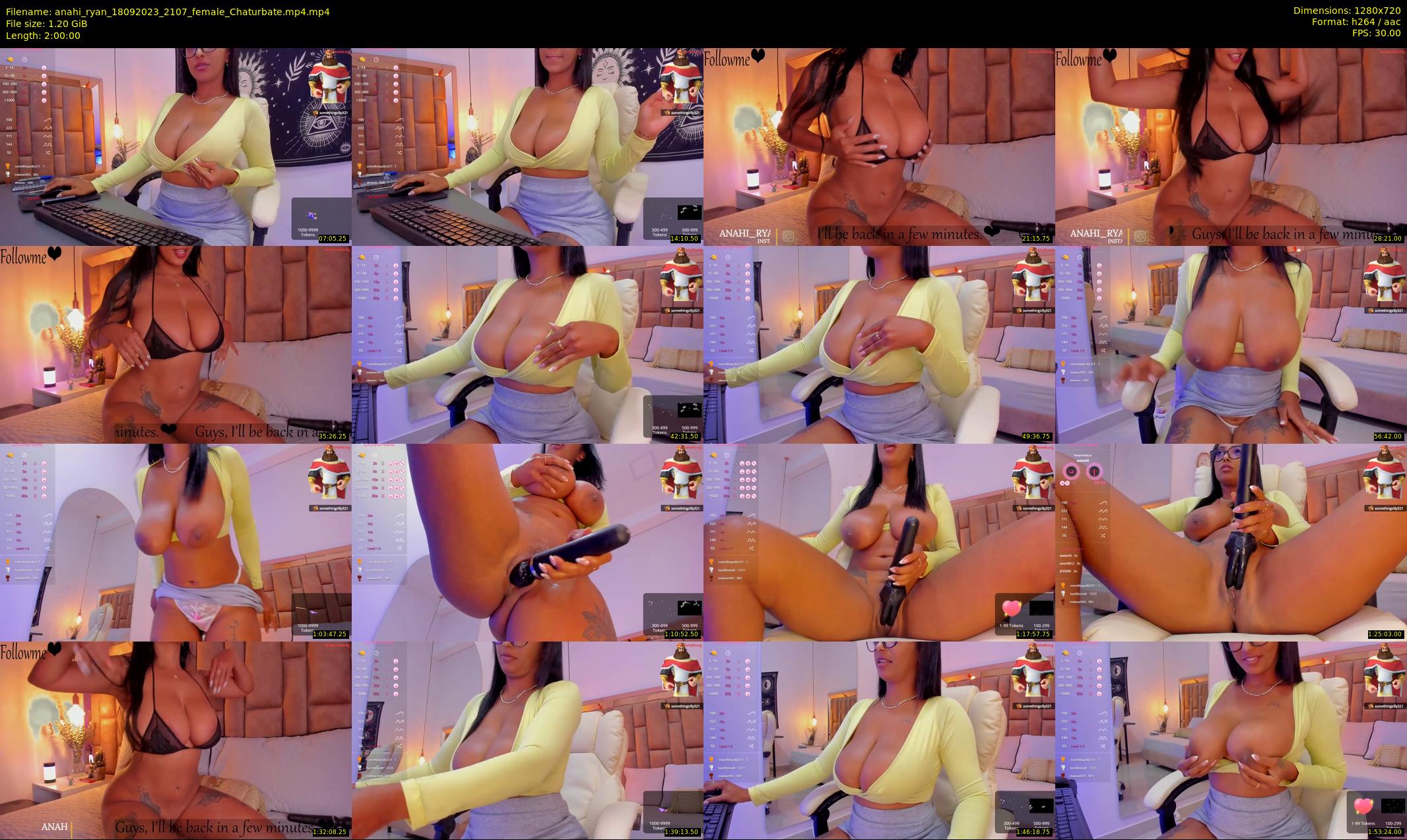 anahi_ryan — 120 minute Chaturbate female cam show recording, 720p, Sep 18, 2023