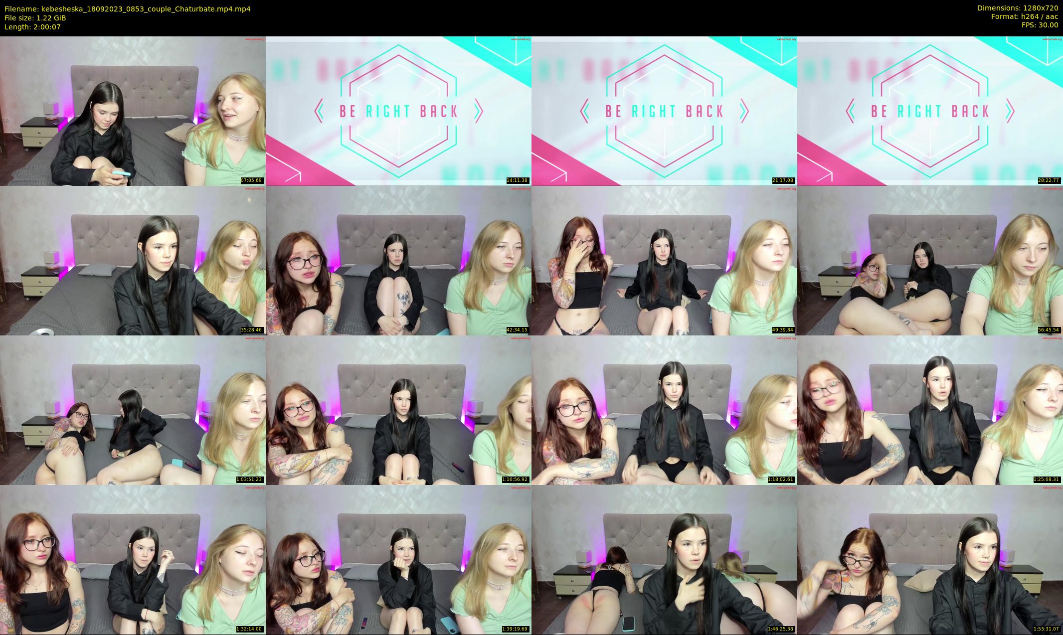 kebesheska — 121 minute Chaturbate couple cam show recording, 720p, Sep 18, 2023