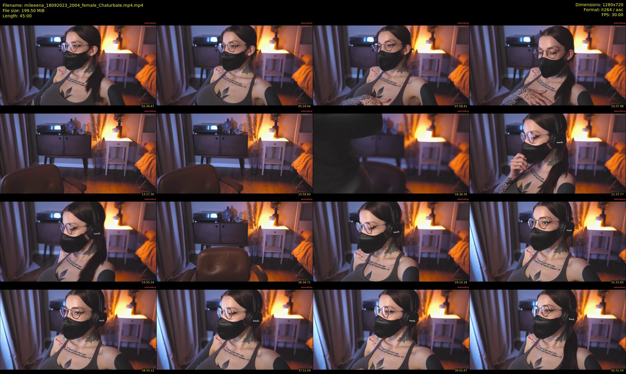 mileeena — 45 minute Chaturbate female cam show recording, 720p, Sep 18, 2023