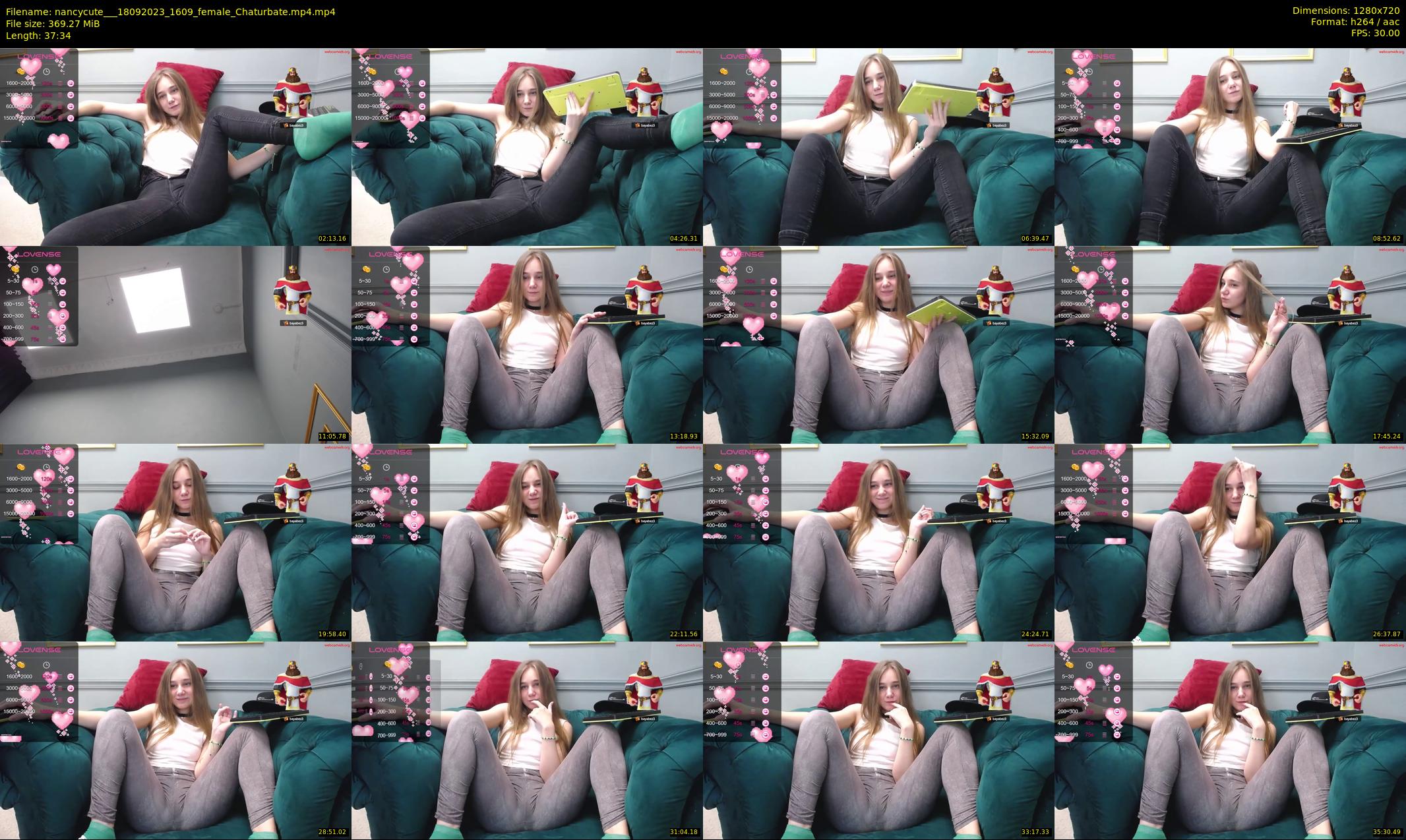 nancycute__ — 38 minute Chaturbate female cam show recording, 720p, Sep 18, 2023