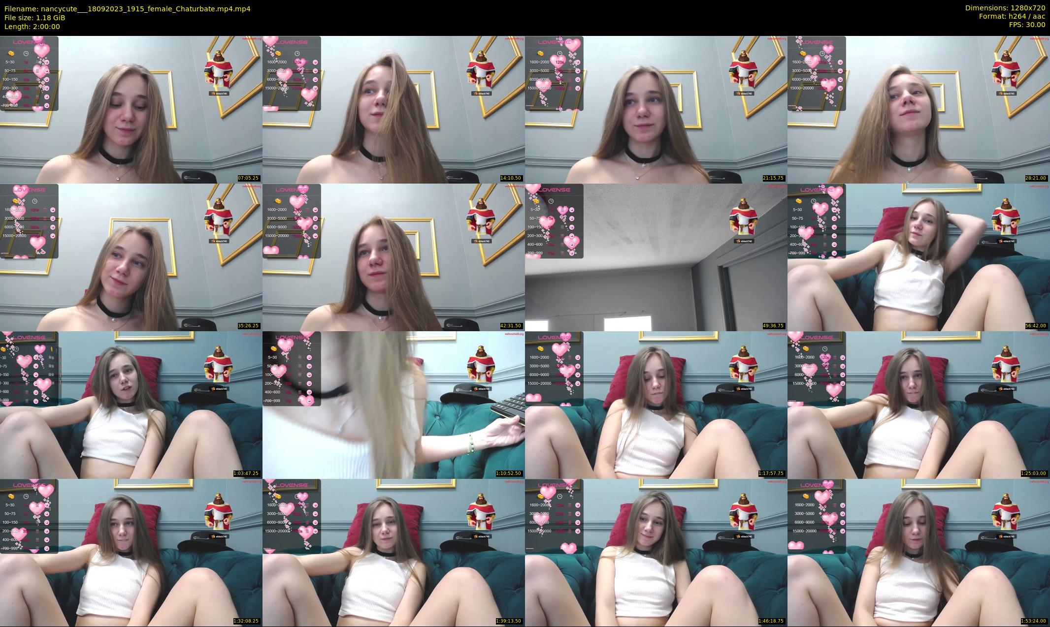 nancycute__ — 120 minute Chaturbate female cam show recording, 720p, Sep 18, 2023