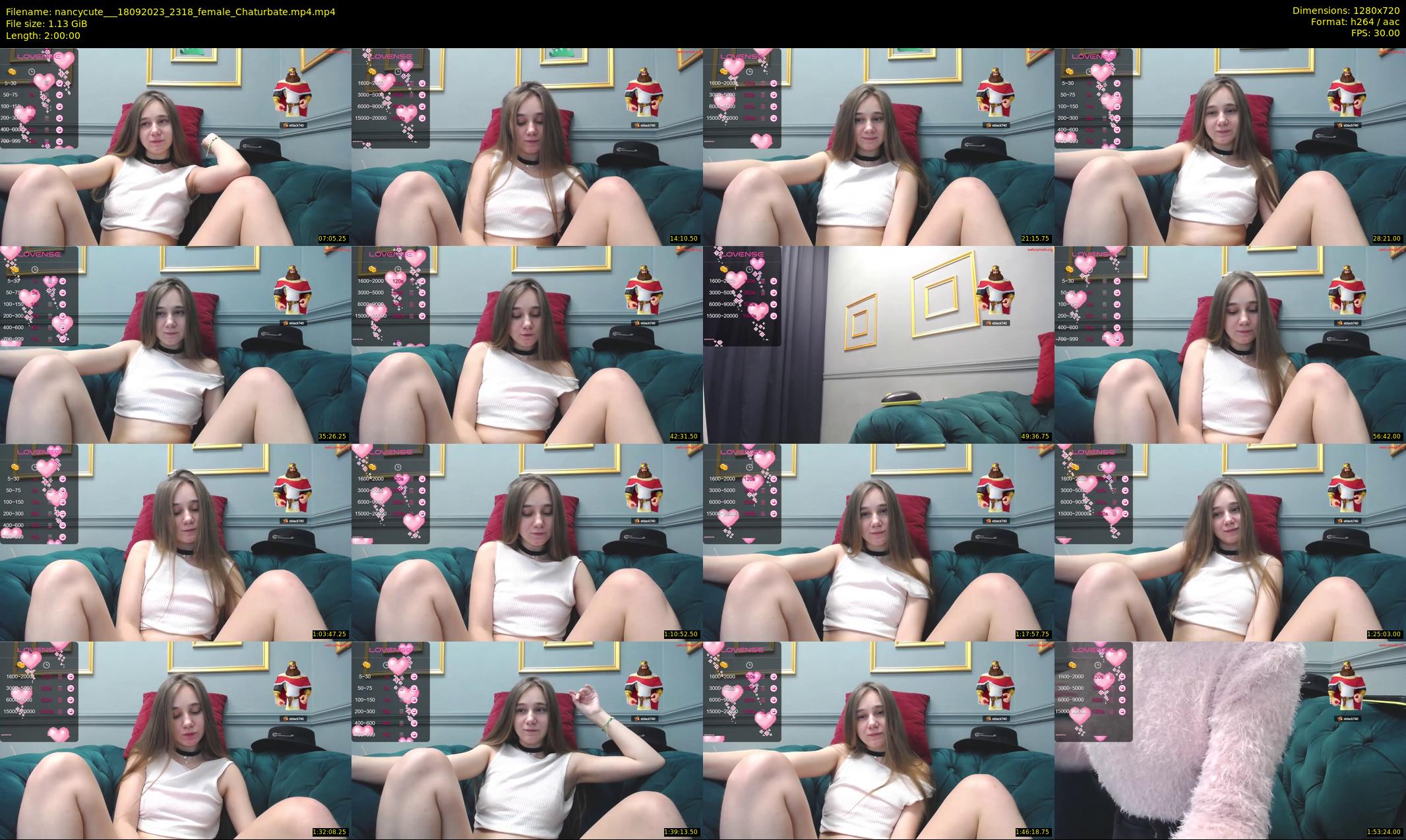 nancycute__ — 120 minute Chaturbate female cam show recording, 720p, Sep 18, 2023