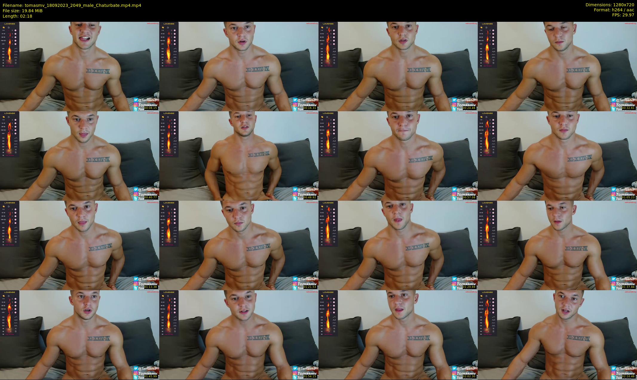 tomasmv — 3 minute Chaturbate male cam show recording, 720p, Sep 18, 2023
