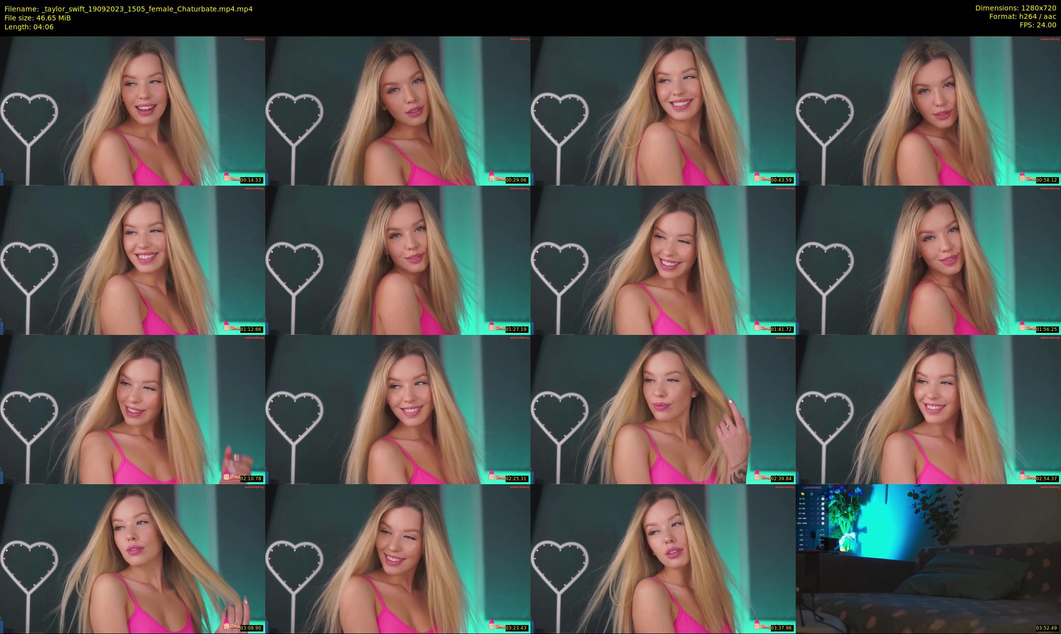 _taylor_swift — 5 minute Chaturbate female cam show recording, 720p, Sep 19, 2023