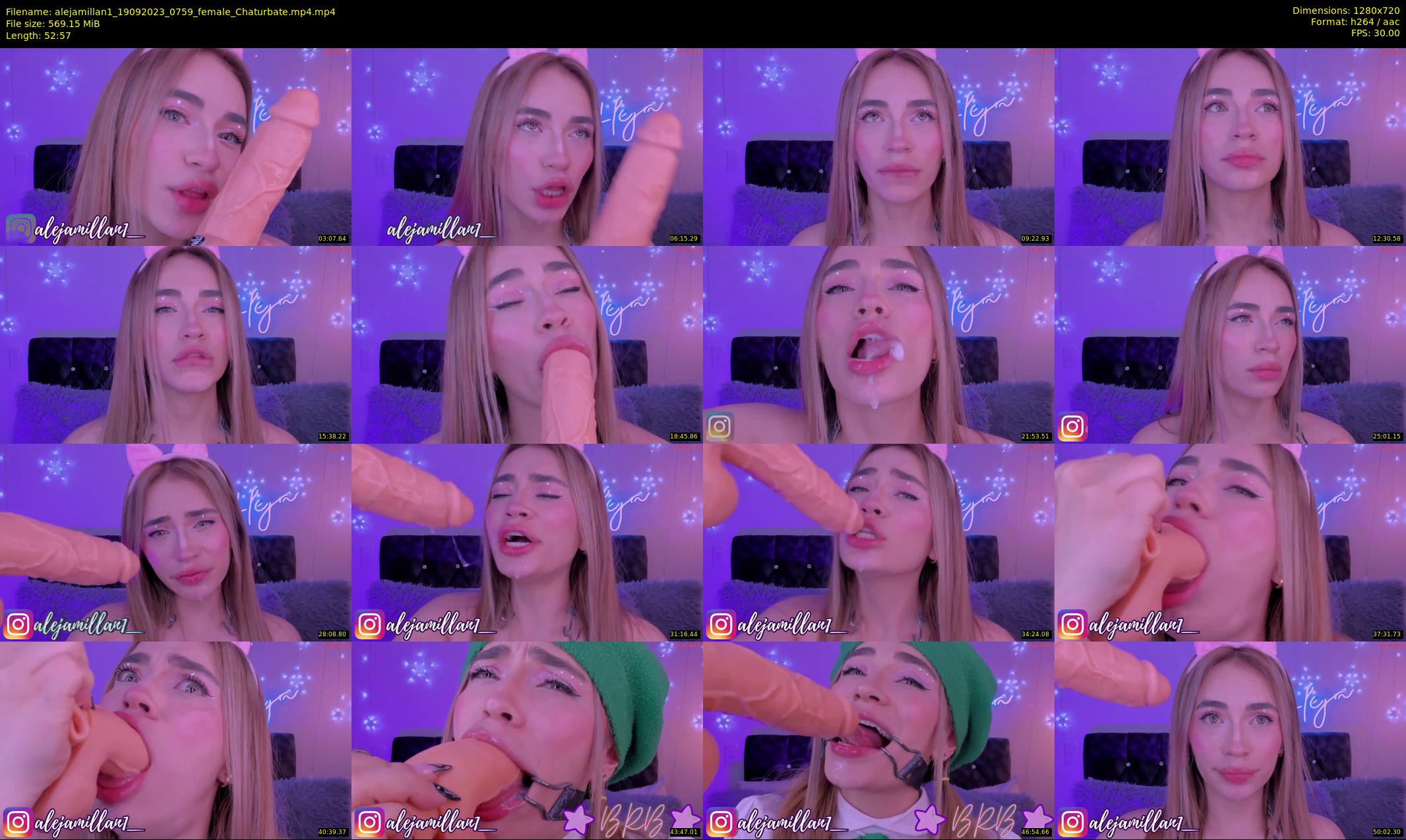 alejamillan1 — 53 minute Chaturbate female cam show recording, 720p, Sep 19, 2023