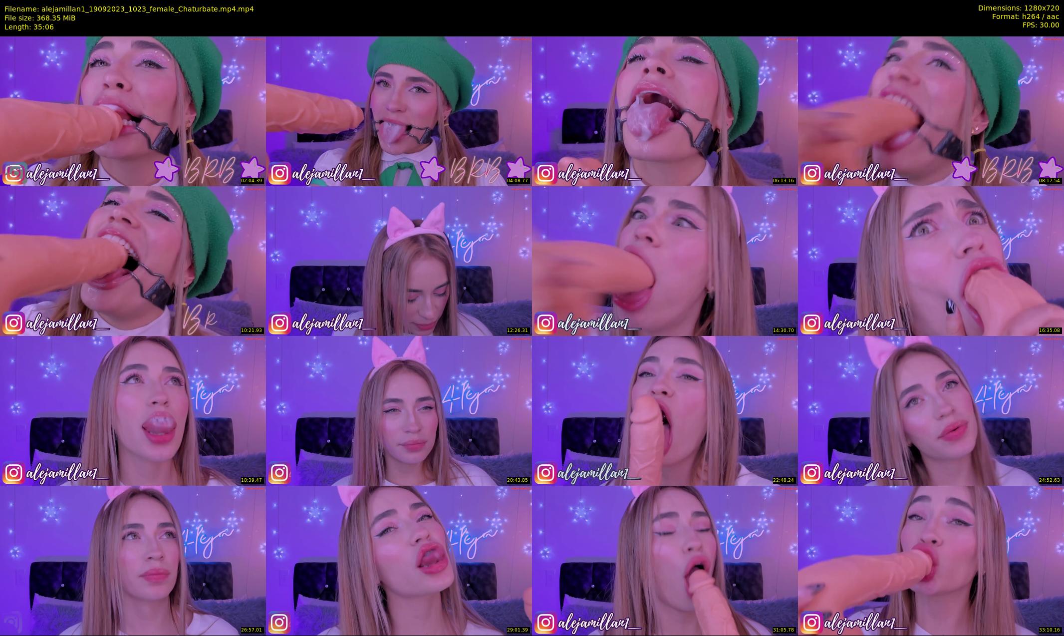 alejamillan1 — 36 minute Chaturbate female cam show recording, 720p, Sep 19, 2023