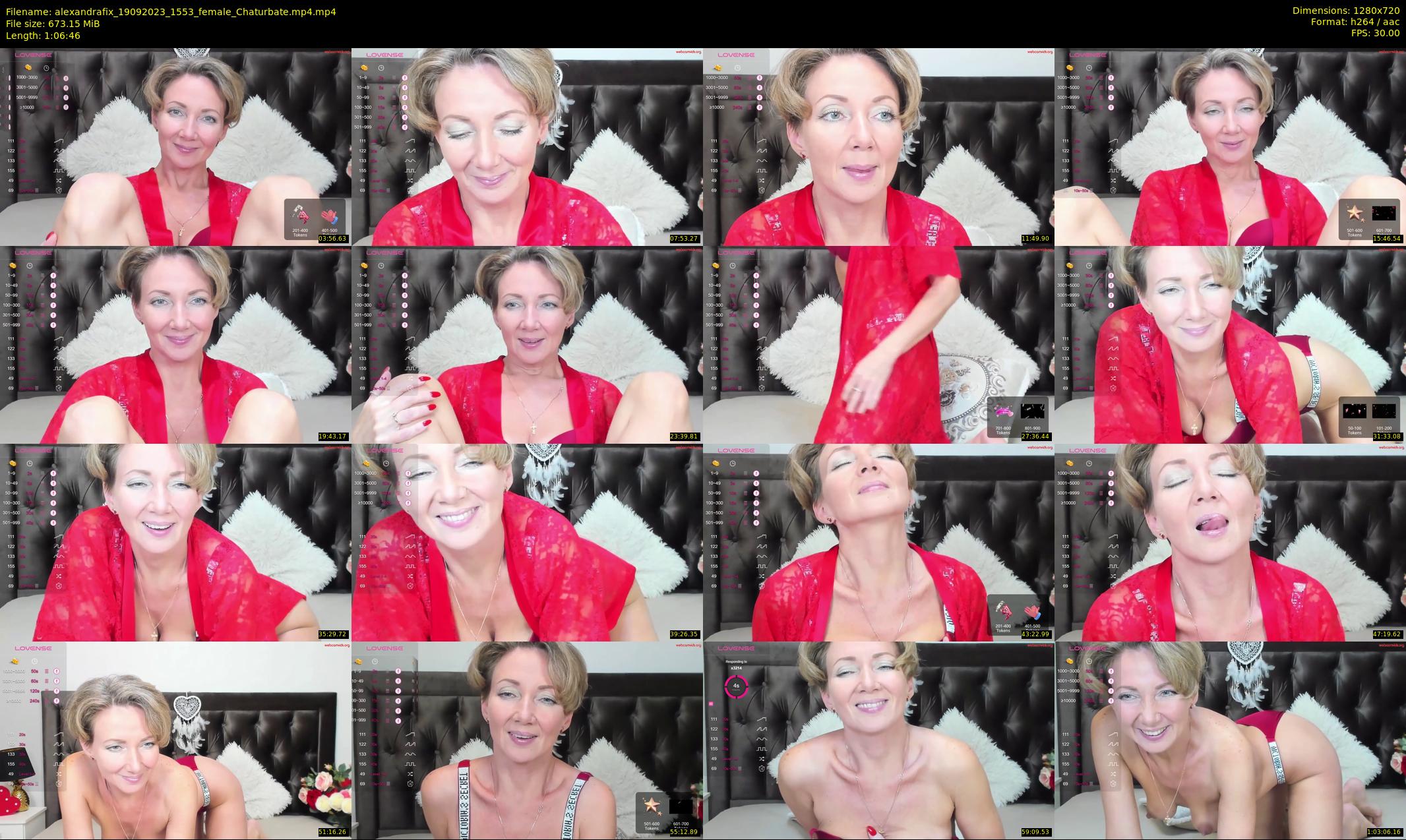 alexandrafix — 67 minute Chaturbate female cam show recording, 720p, Sep 19, 2023