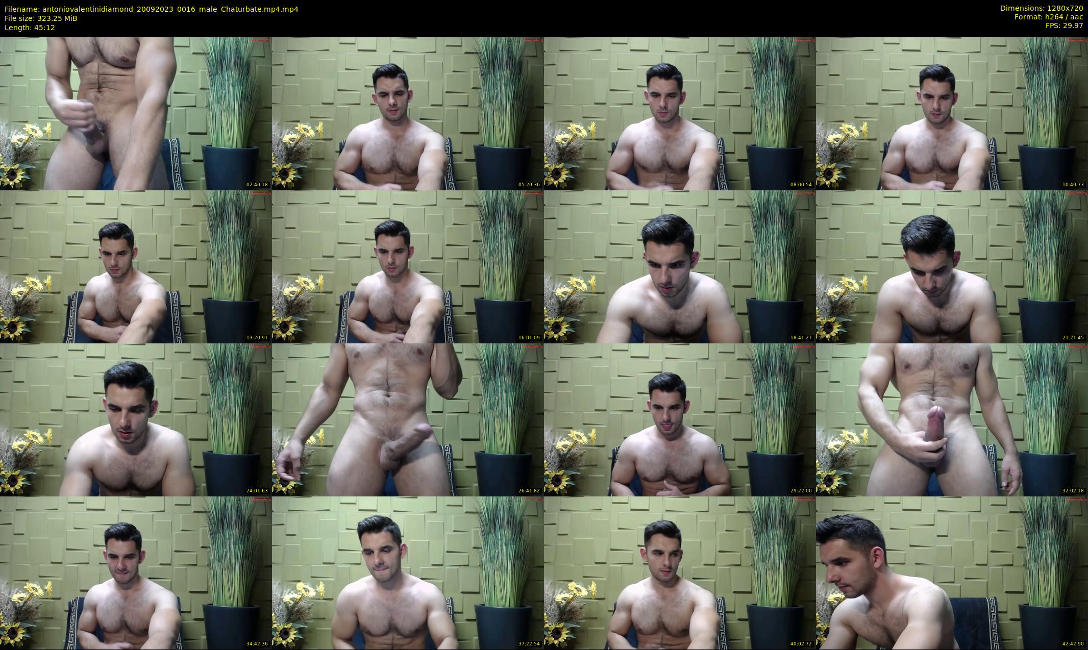 antoniovalentinidiamond — 46 minute Chaturbate male cam show recording, 720p, Sep 20, 2023