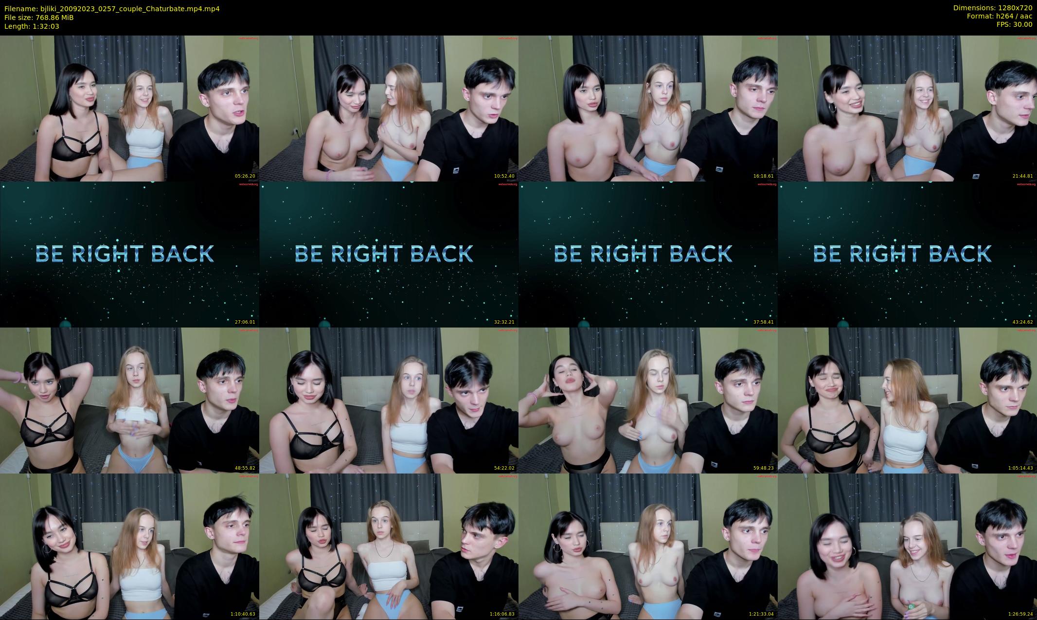 bjliki — 93 minute Chaturbate couple cam show recording, 720p, Sep 20, 2023