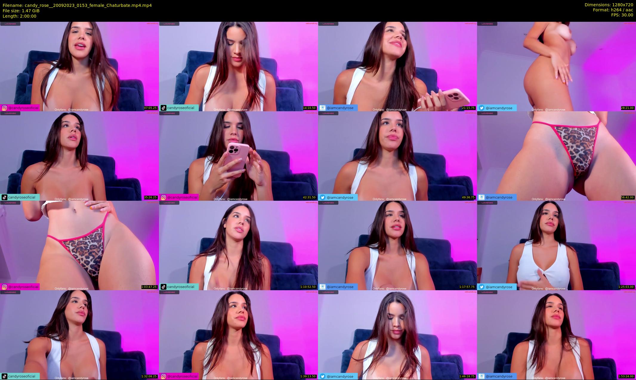 candy_rose_ — 120 minute Chaturbate female cam show recording, 720p, Sep 20, 2023