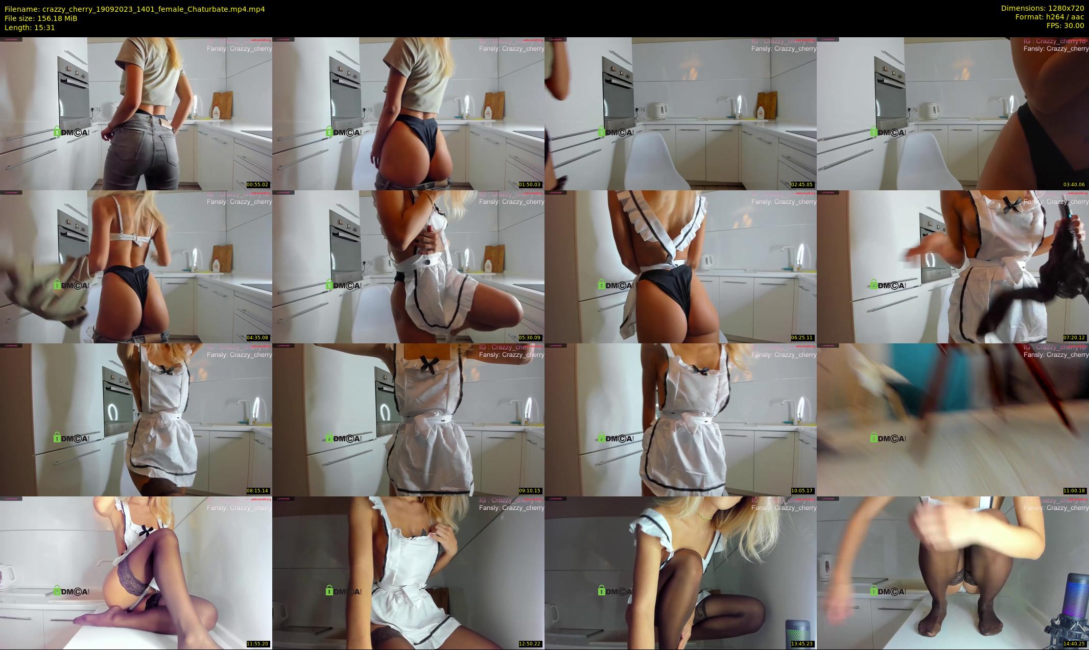 crazzy_cherry — 16 minute Chaturbate female cam show recording, 720p, Sep 19, 2023