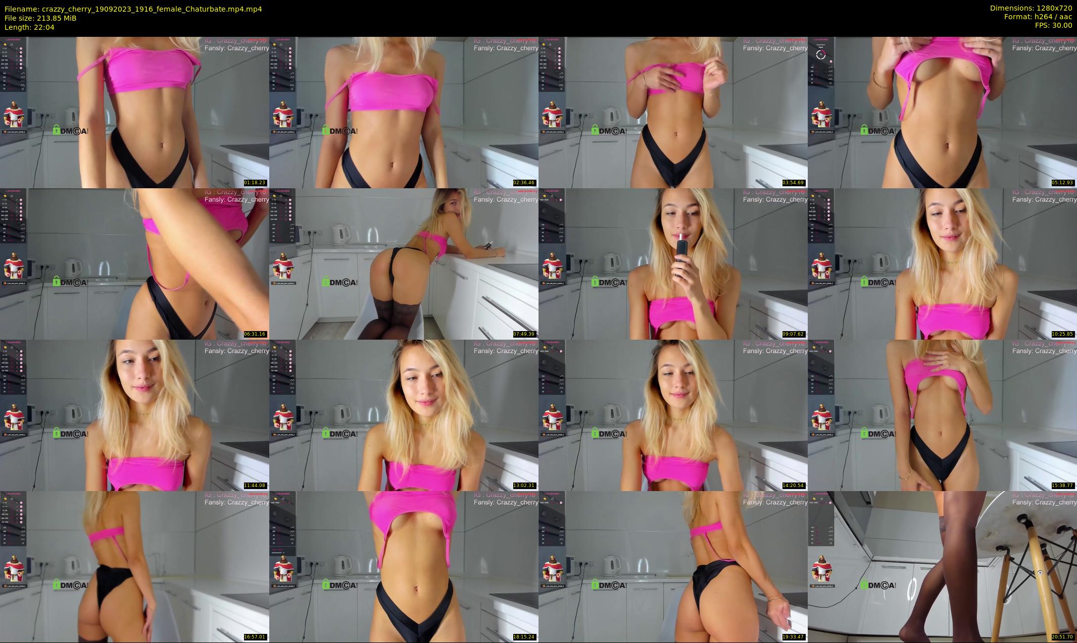 crazzy_cherry — 23 minute Chaturbate female cam show recording, 720p, Sep 19, 2023