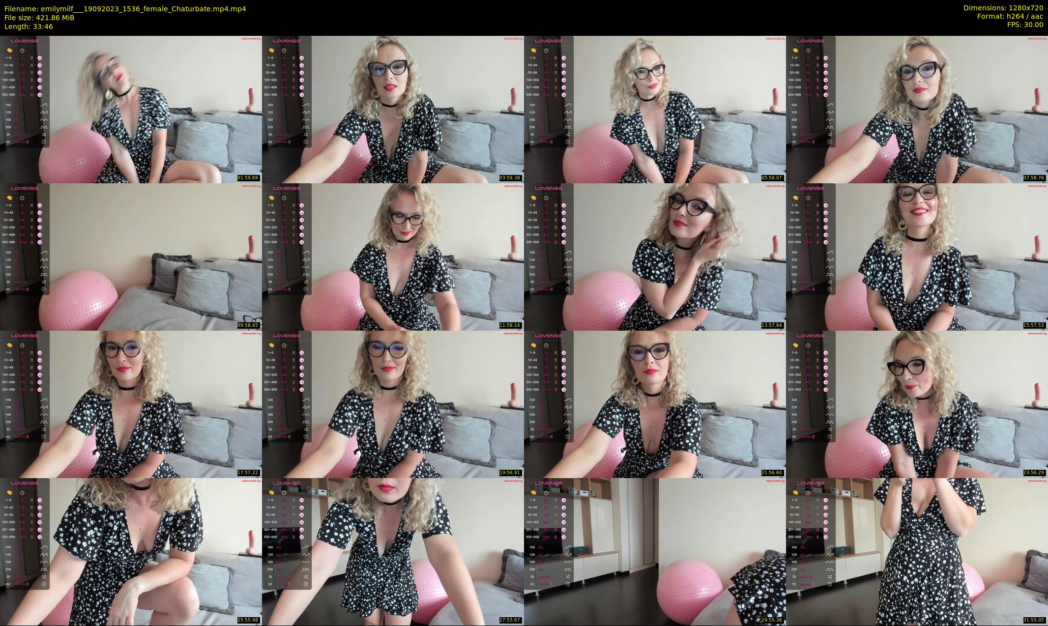emilymilf__ — 34 minute Chaturbate female cam show recording, 720p, Sep 19, 2023