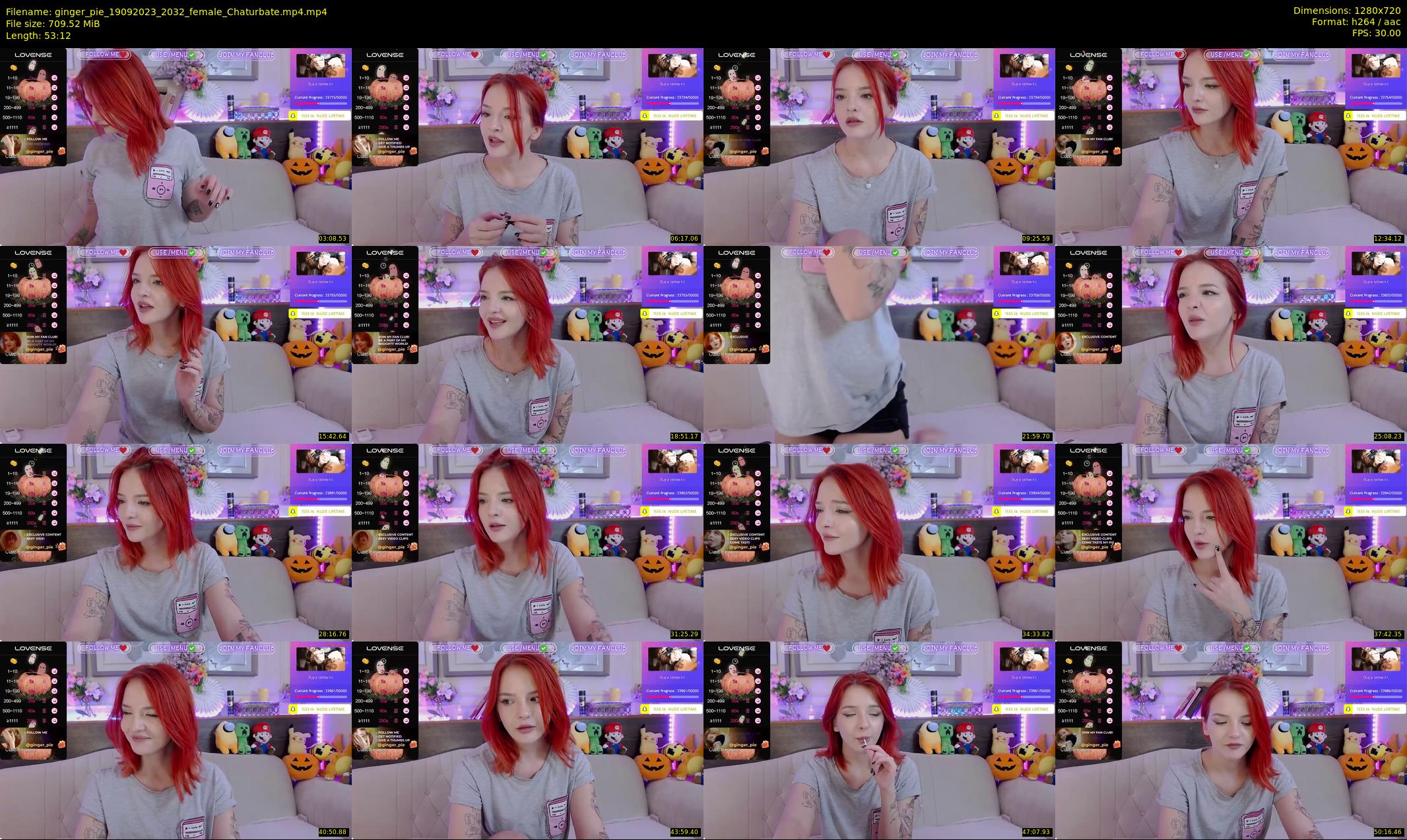 ginger_pie — 54 minute Chaturbate female cam show recording, 720p, Sep 19, 2023