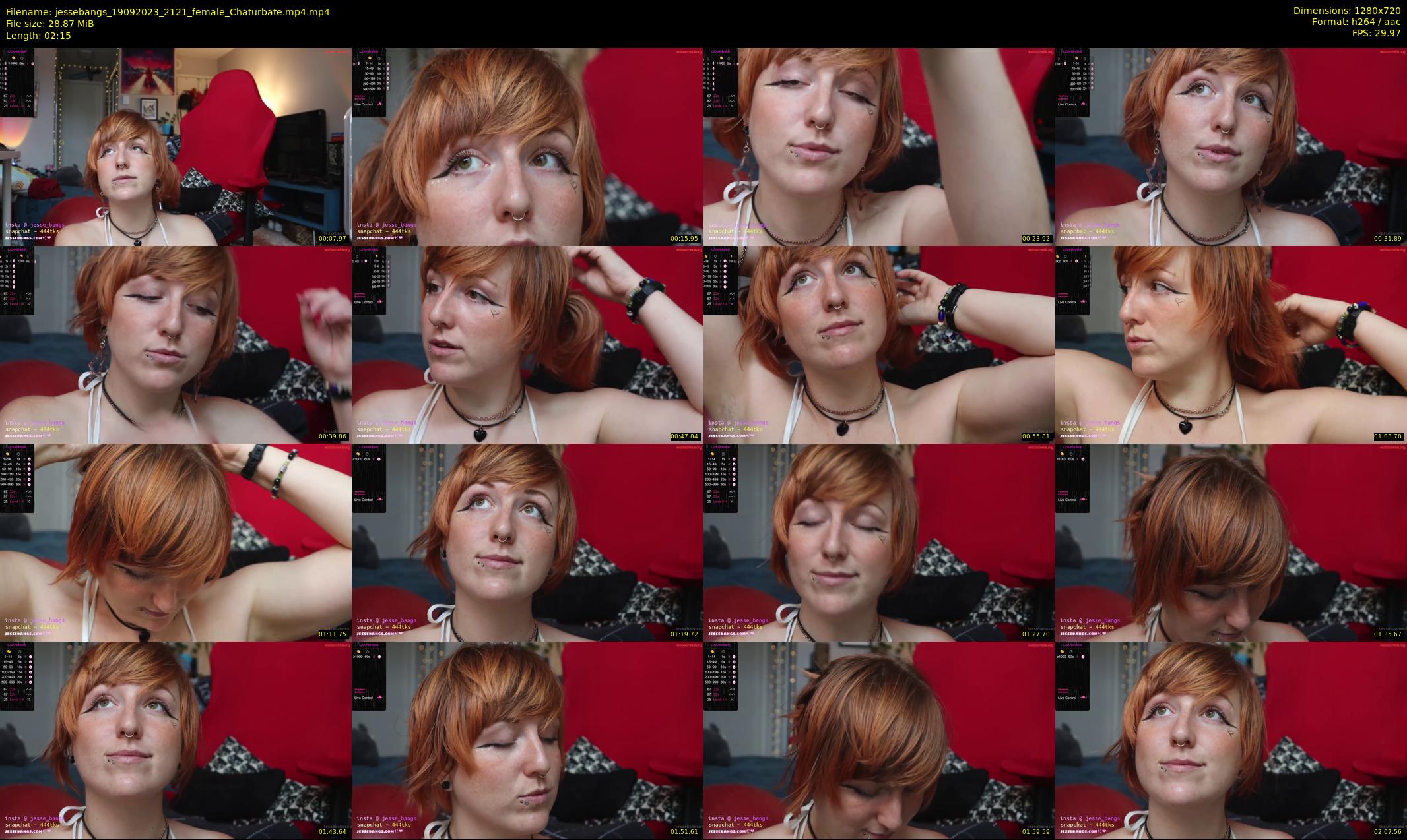 jessebangs — 3 minute Chaturbate female cam show recording, 720p, Sep 19, 2023