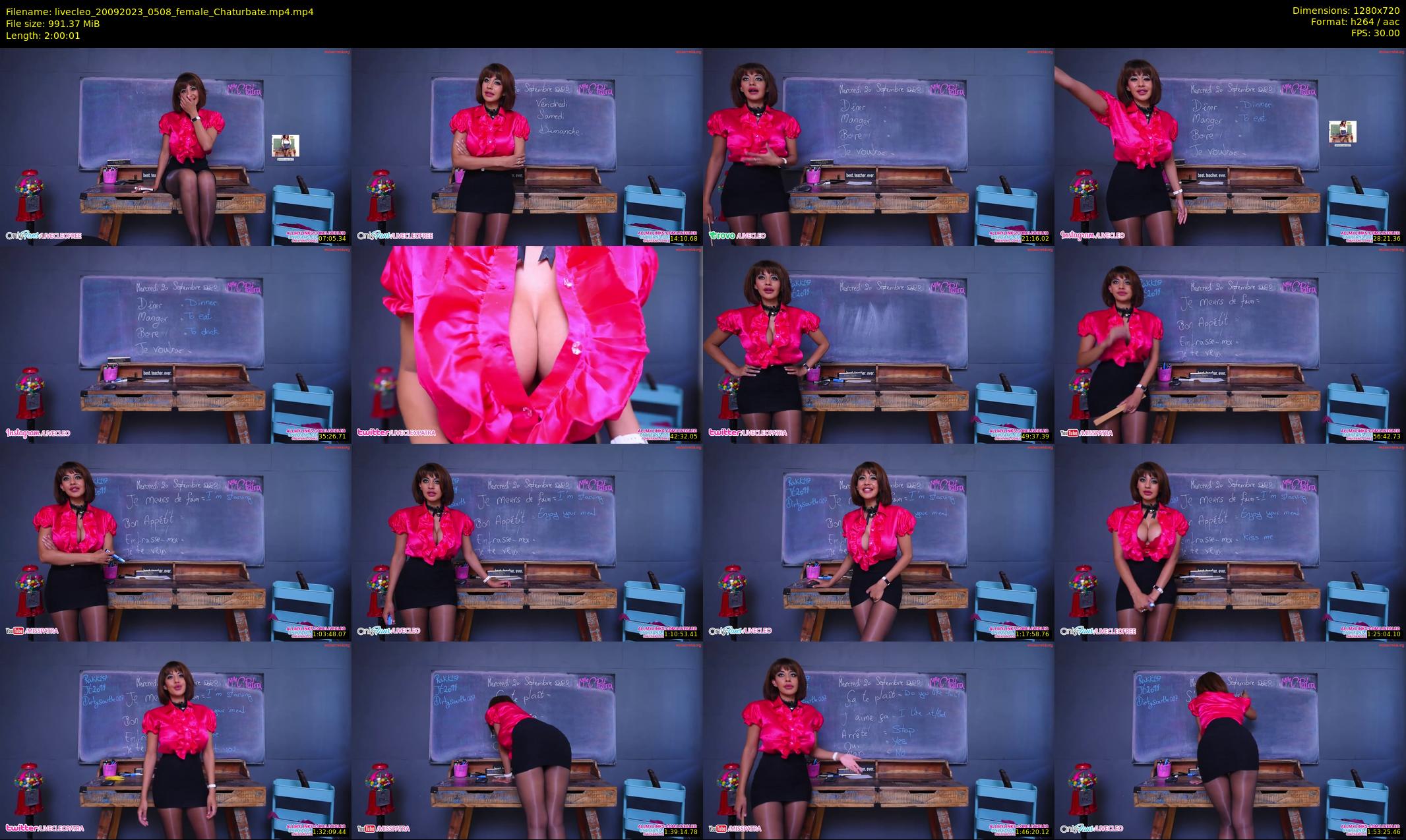 livecleo — 121 minute Chaturbate female cam show recording, 720p, Sep 20, 2023