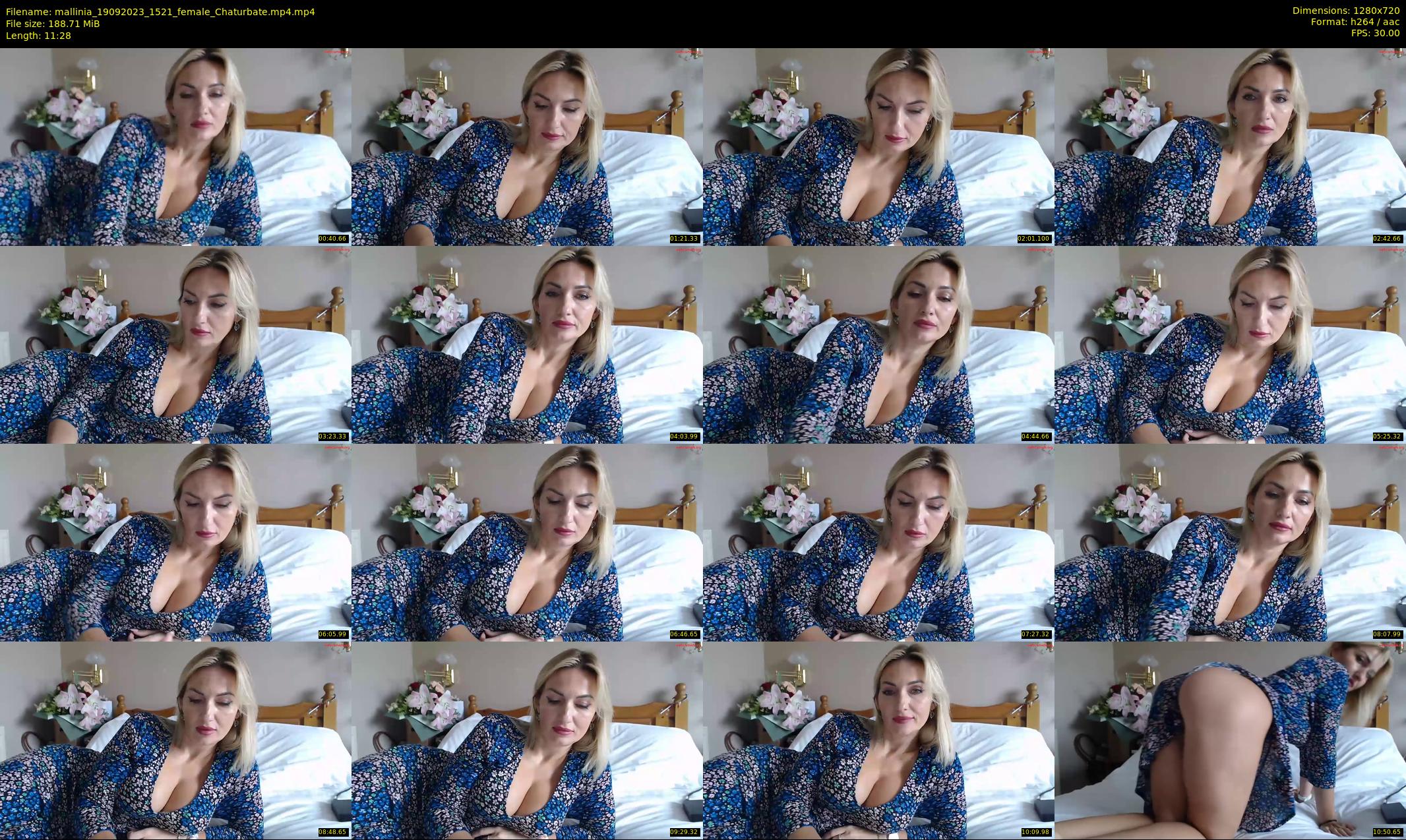 mallinia — 12 minute Chaturbate female cam show recording, 720p, Sep 19, 2023