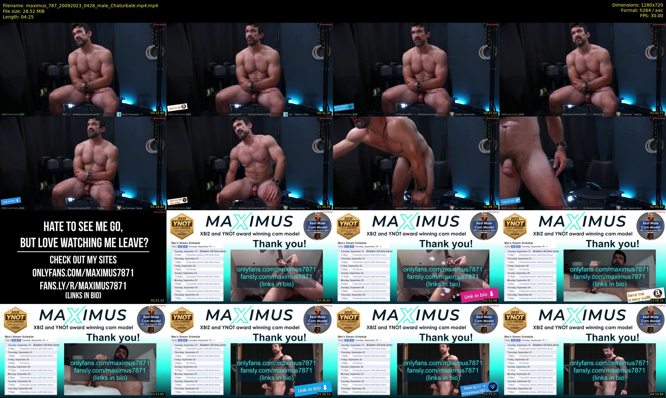 maximus_787 — 5 minute Chaturbate male cam show recording, 720p, Sep 20, 2023