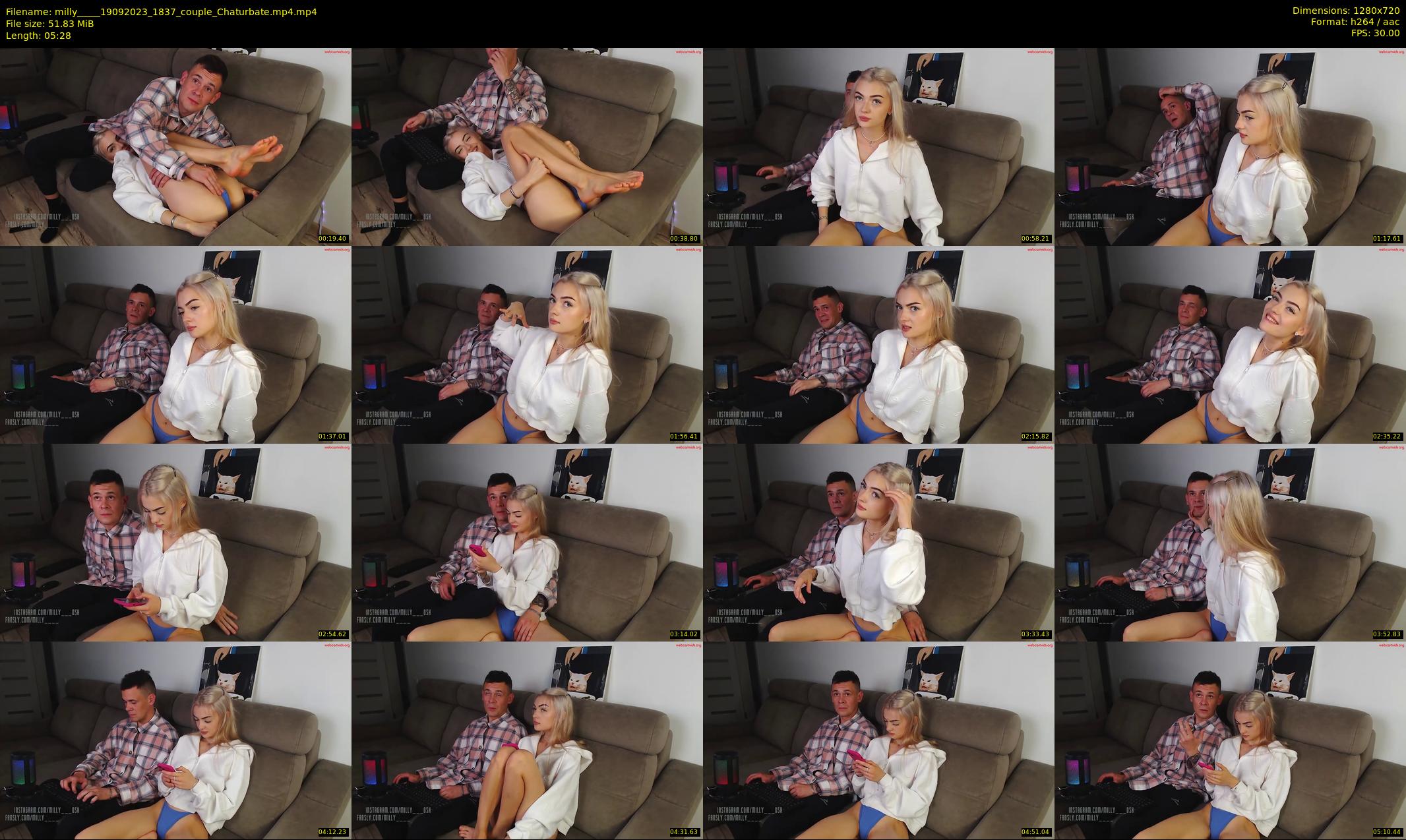 milly____ — 6 minute Chaturbate couple cam show recording, 720p, Sep 19, 2023