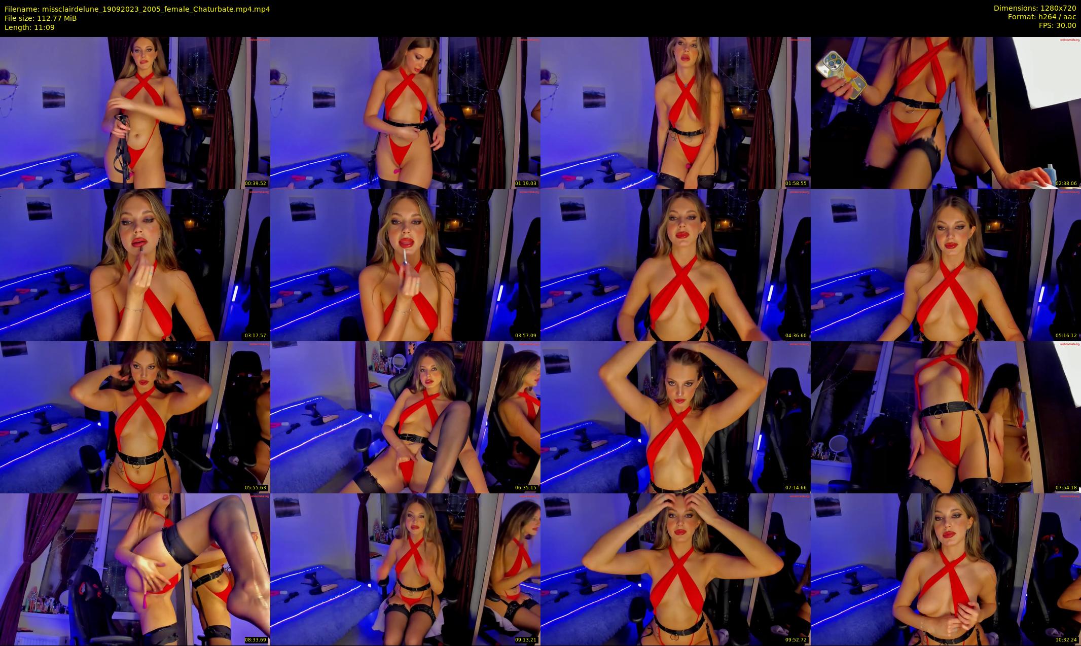 missclairdelune — 12 minute Chaturbate female cam show recording, 720p, Sep 19, 2023