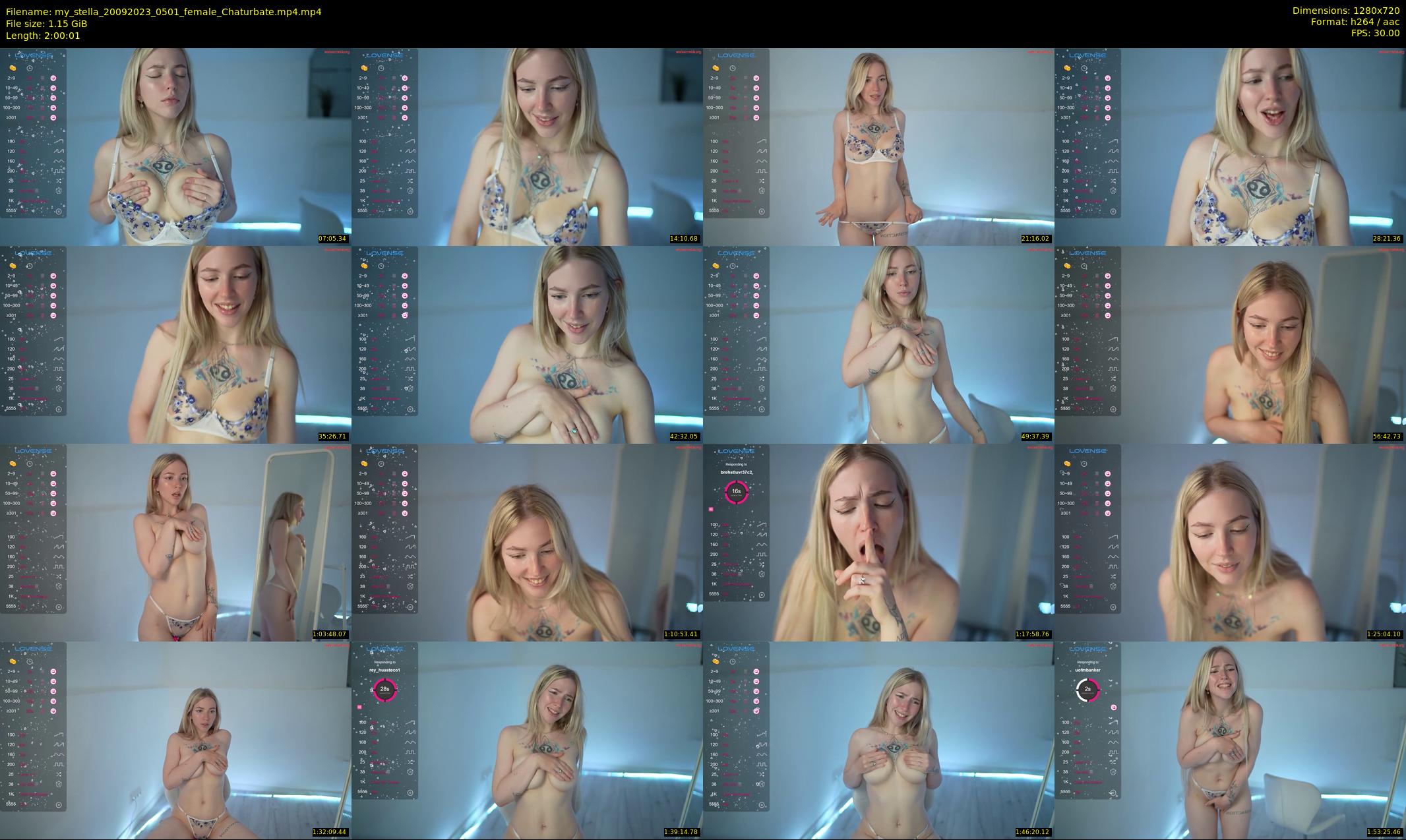 my_stella — 121 minute Chaturbate female cam show recording, 720p, Sep 20, 2023