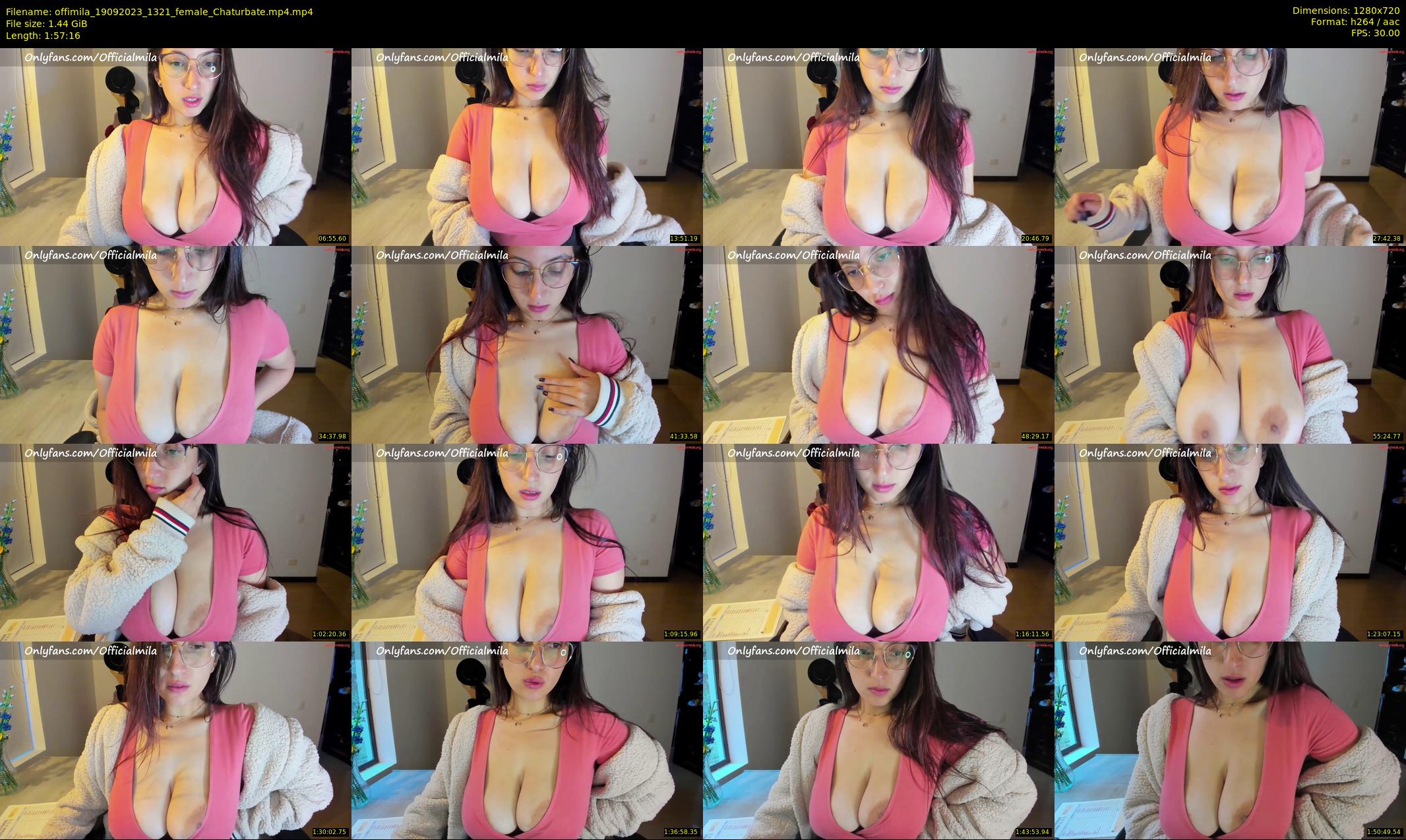 offimila — 118 minute Chaturbate female cam show recording, 720p, Sep 19, 2023