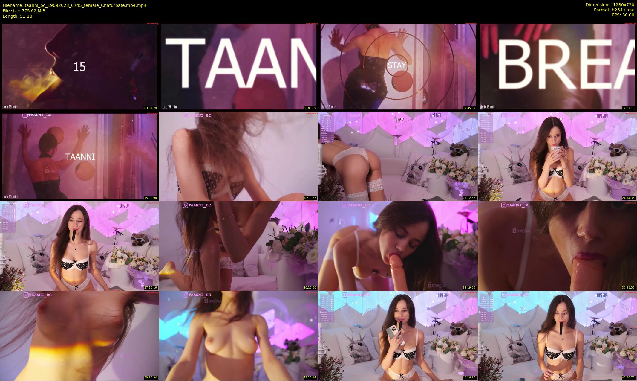 taanni_bc — 52 minute Chaturbate female cam show recording, 720p, Sep 19, 2023