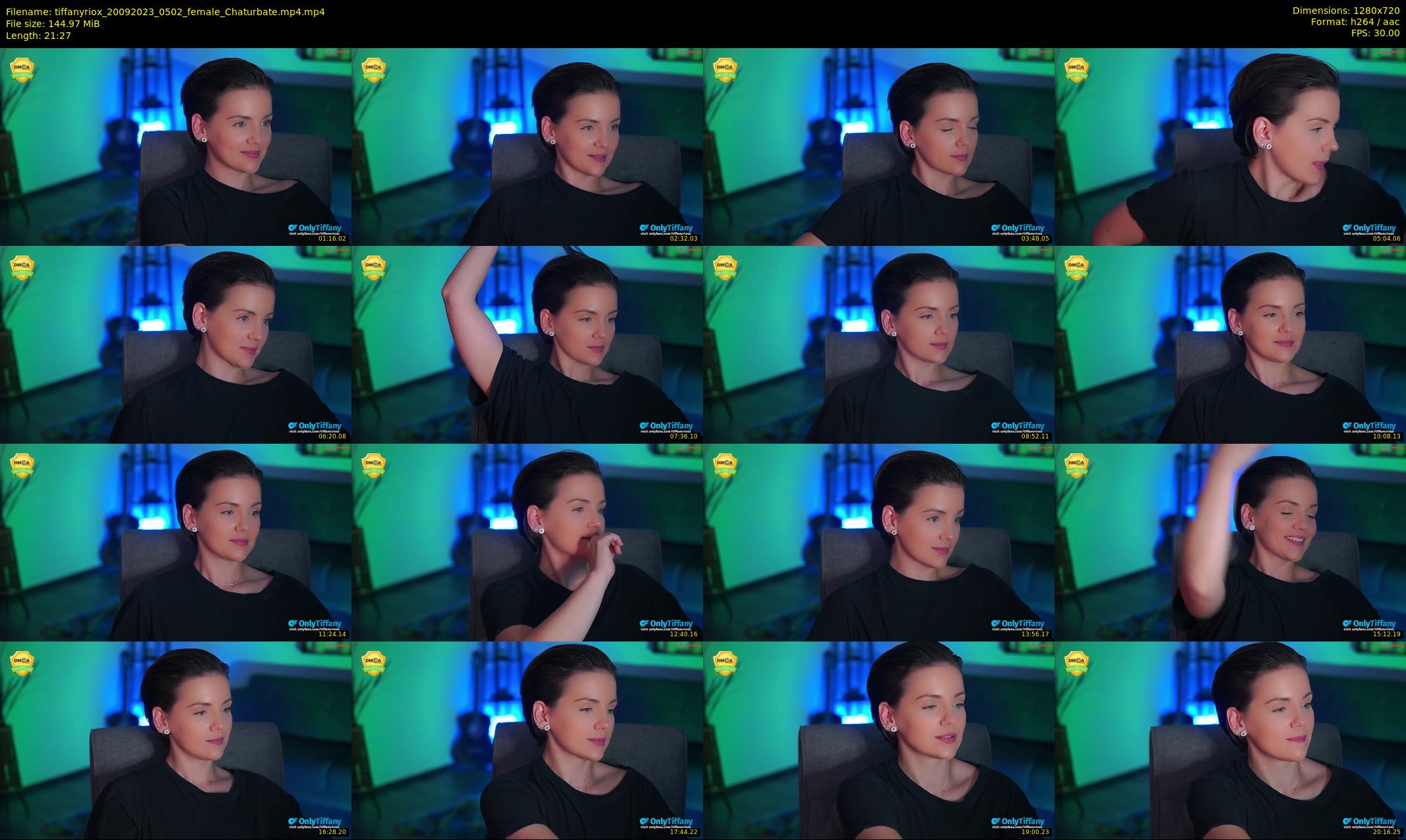 tiffanyriox — 22 minute Chaturbate female cam show recording, 720p, Sep 20, 2023